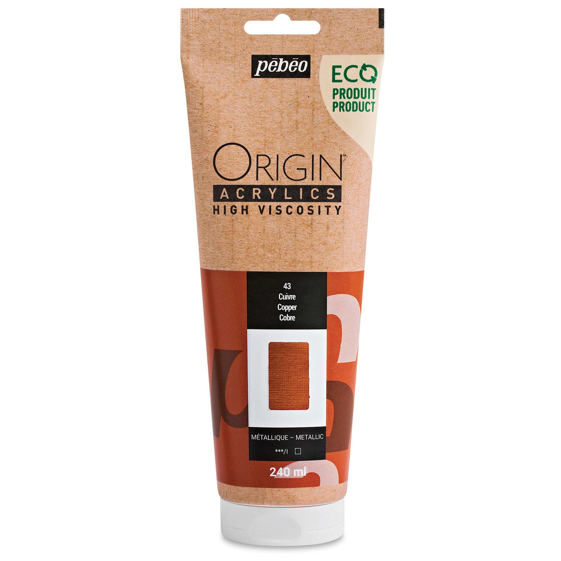 Pebeo Origin Acrylic Paint - Copper, 240 ml