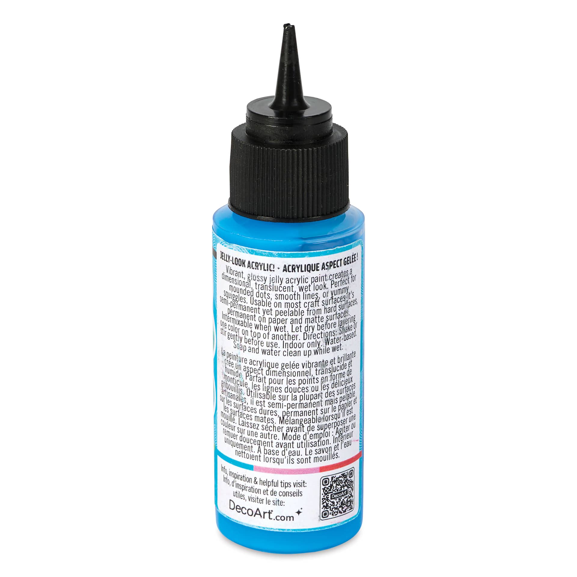 DecoArt Love, Color 3D Jelly Drop Acrylic Paint - Blueberry Drop, 2 oz back