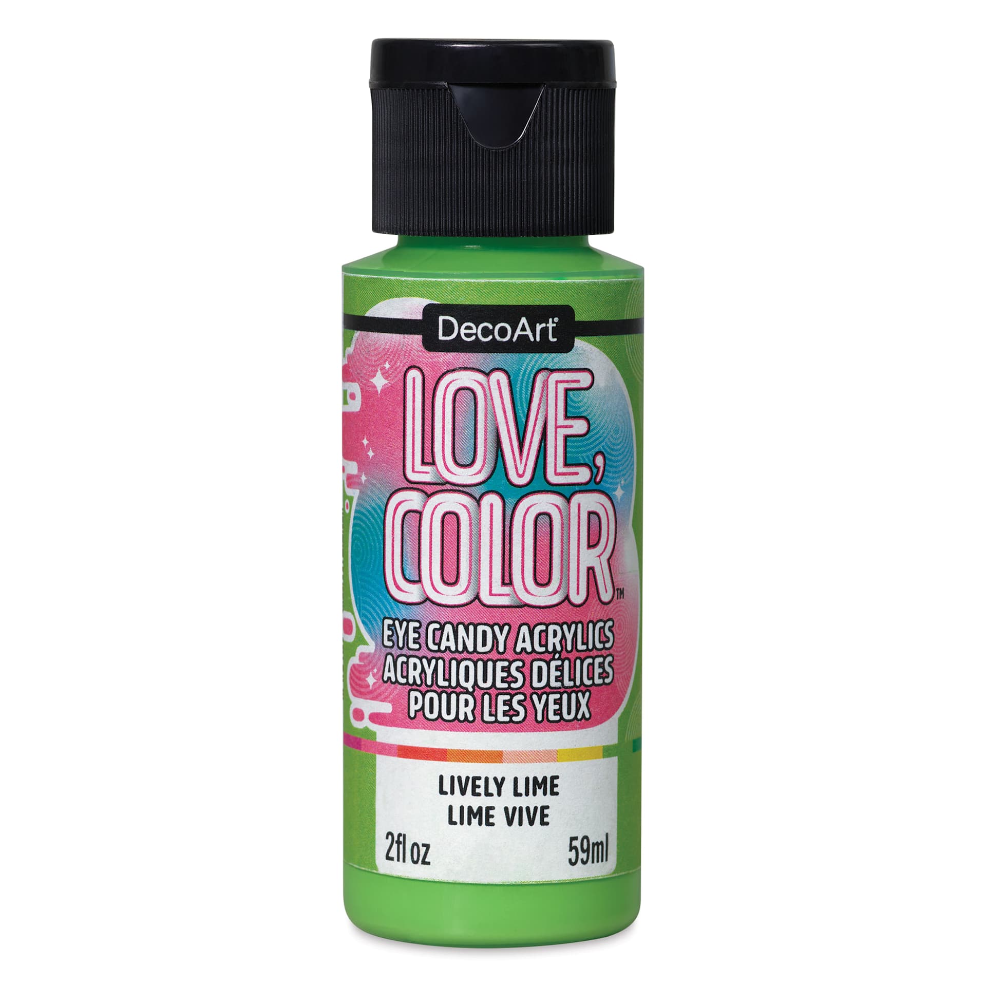 DecoArt Love, Color Acrylic Paint - Lively Lime, 59 ml