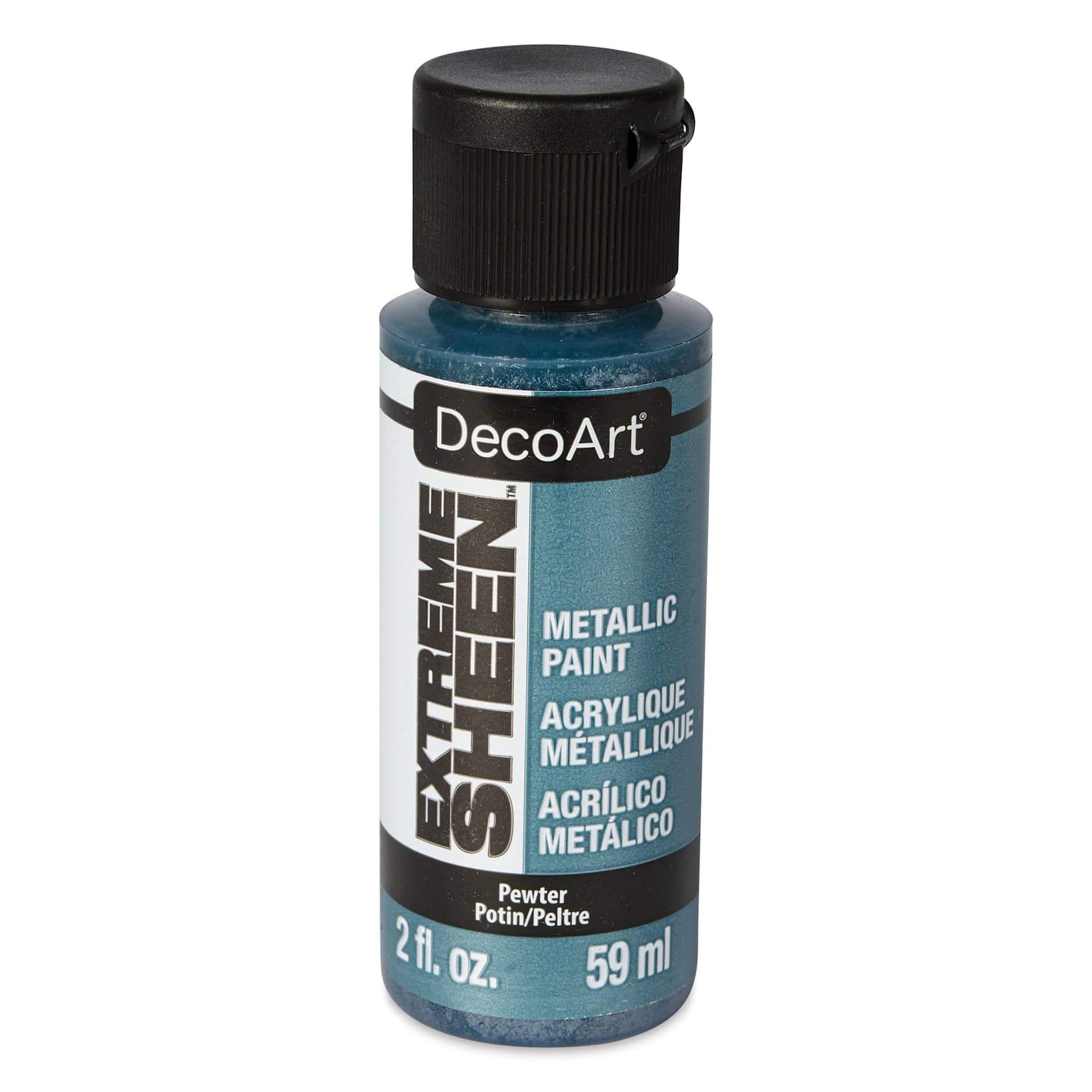 DecoArt Extreme Sheen Metallic Acrylic Paint - Pewter, 2 oz