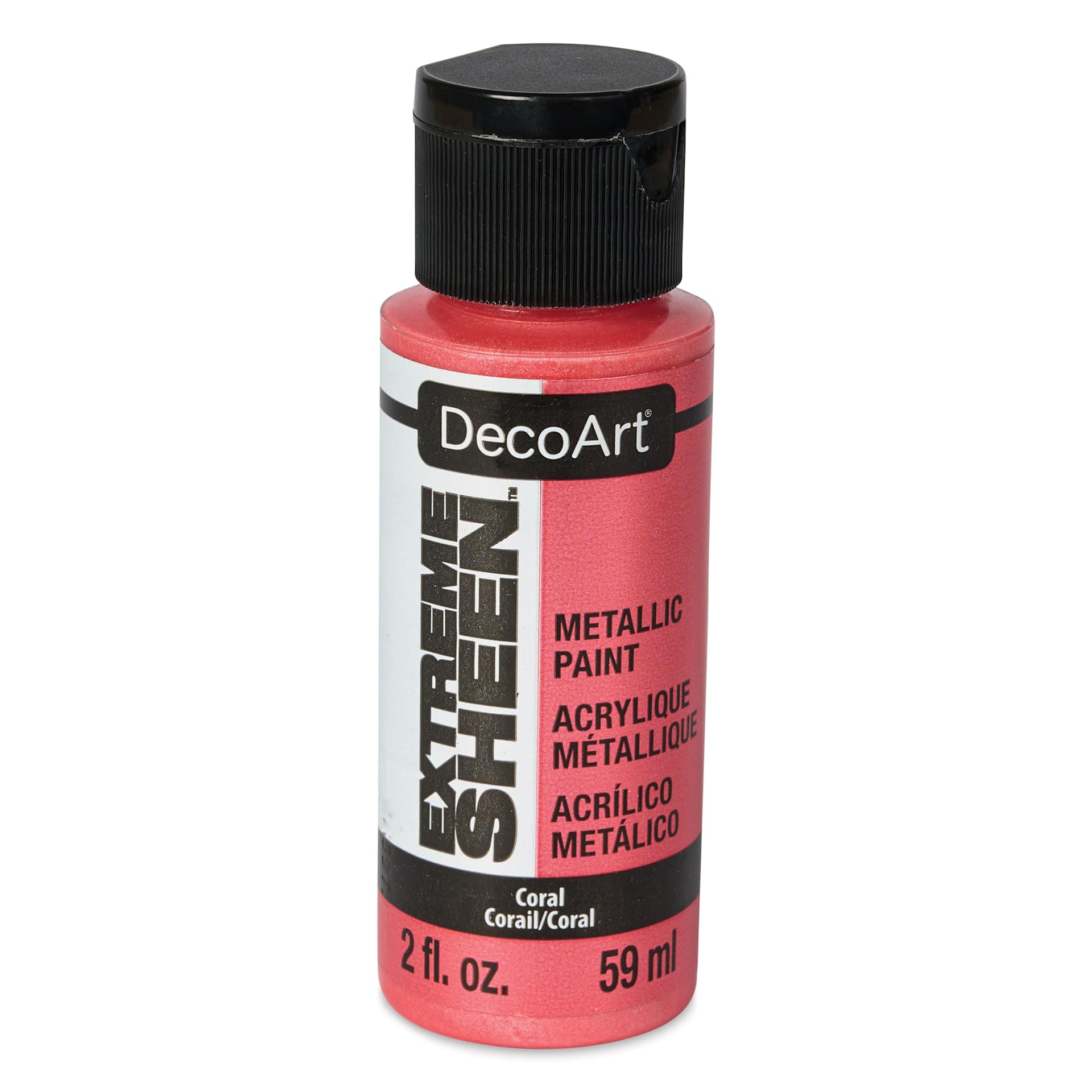DecoArt Extreme Sheen Metallic Acrylic Paint - Coral, 2 oz