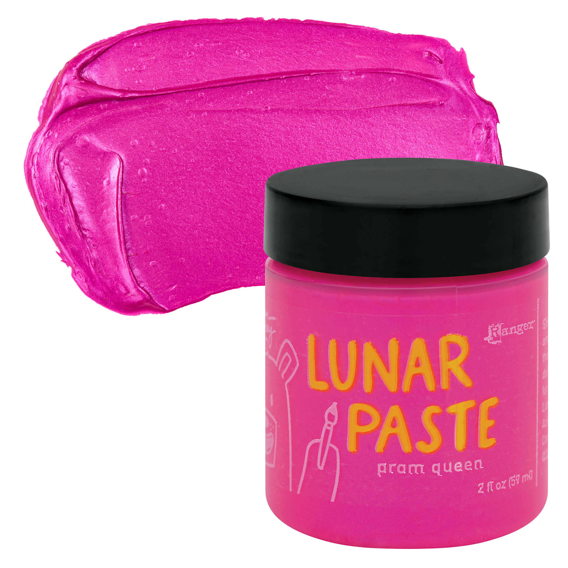 Simon Hurley Create Lunar Acrylic Paste - Prom Queen, 2 oz jar and swatch