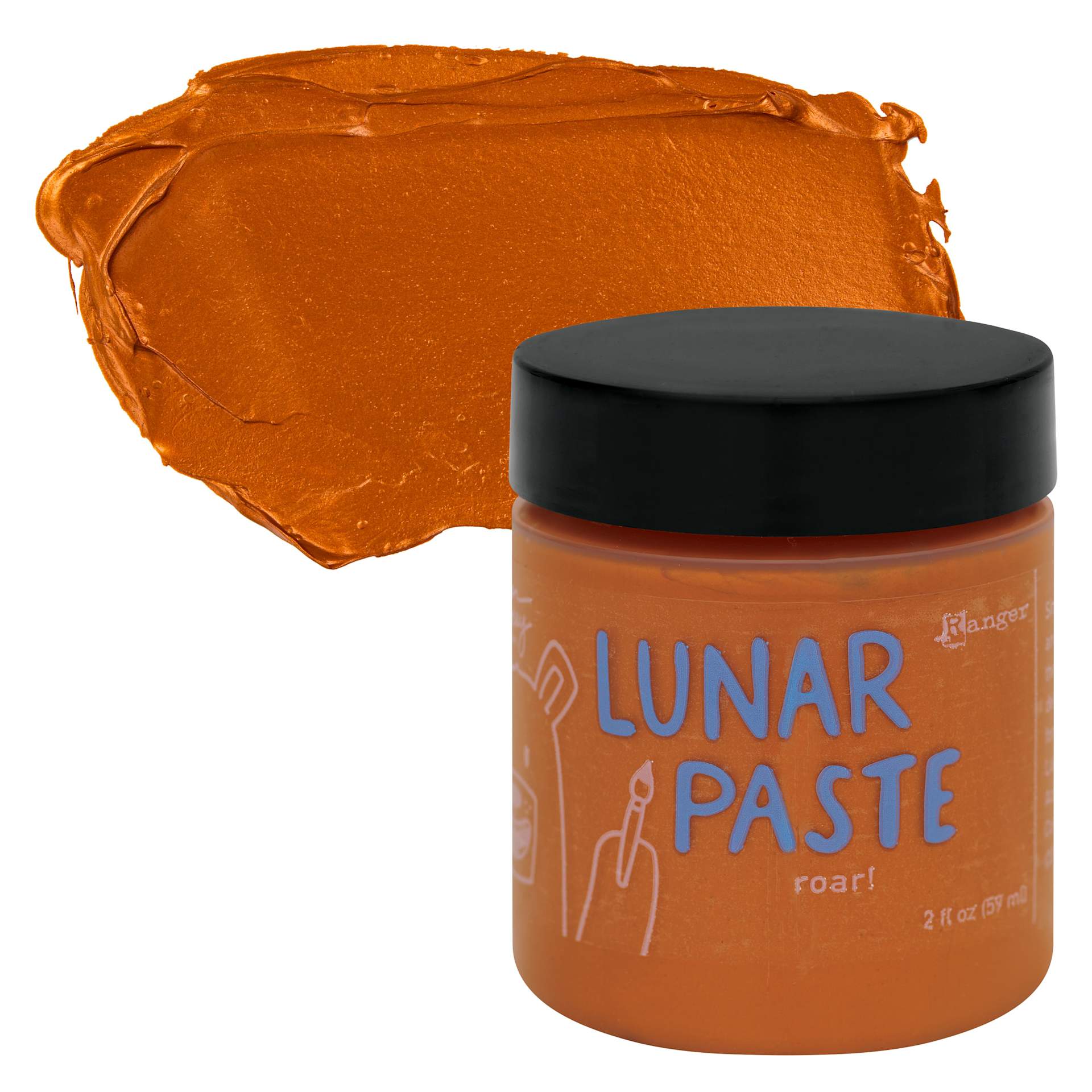 Simon Hurley Create Lunar Acrylic Paste - Roar, 2 oz jar and swatch