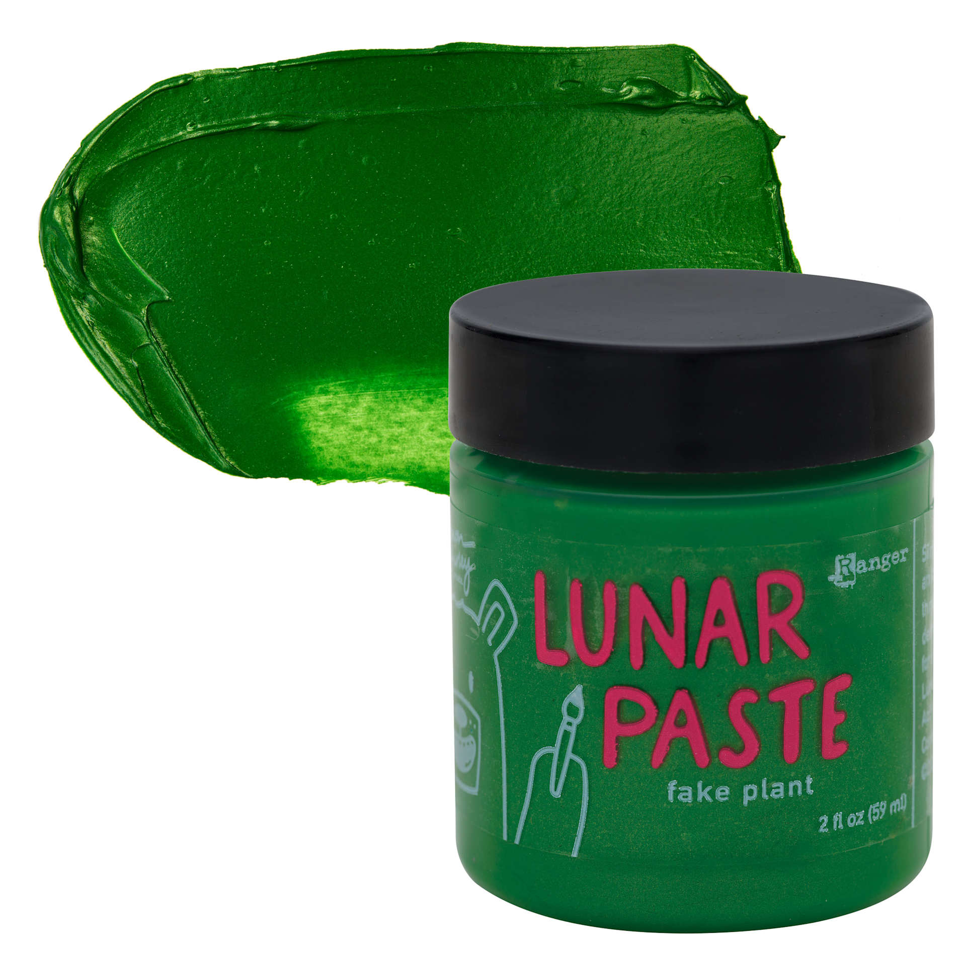 Simon Hurley Create Lunar Acrylic Paste - Fake Plant, 2 oz jar and swatch