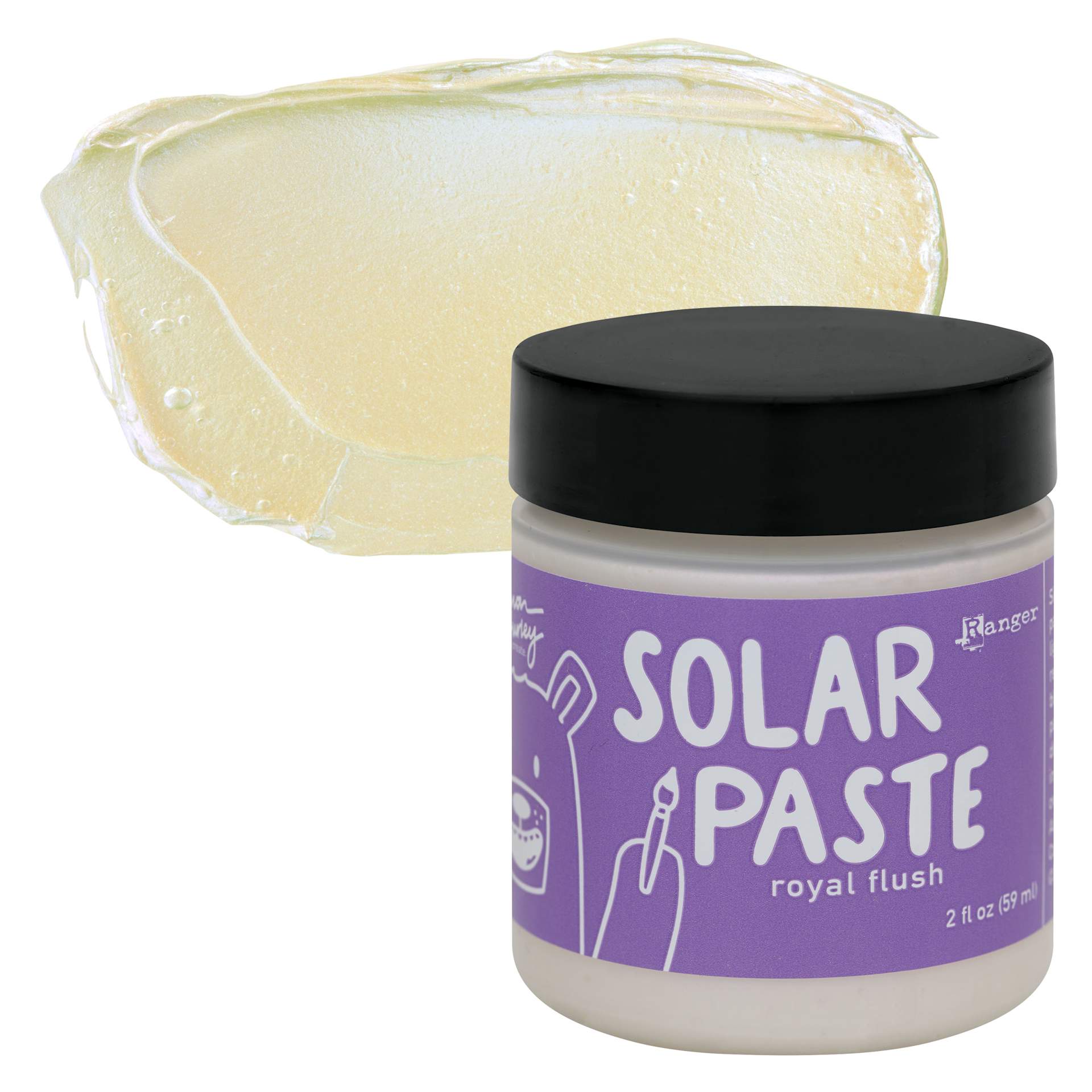 Simon Hurley Create Solar Acrylic Paste - Royal Flush, 2 oz jar and swatch