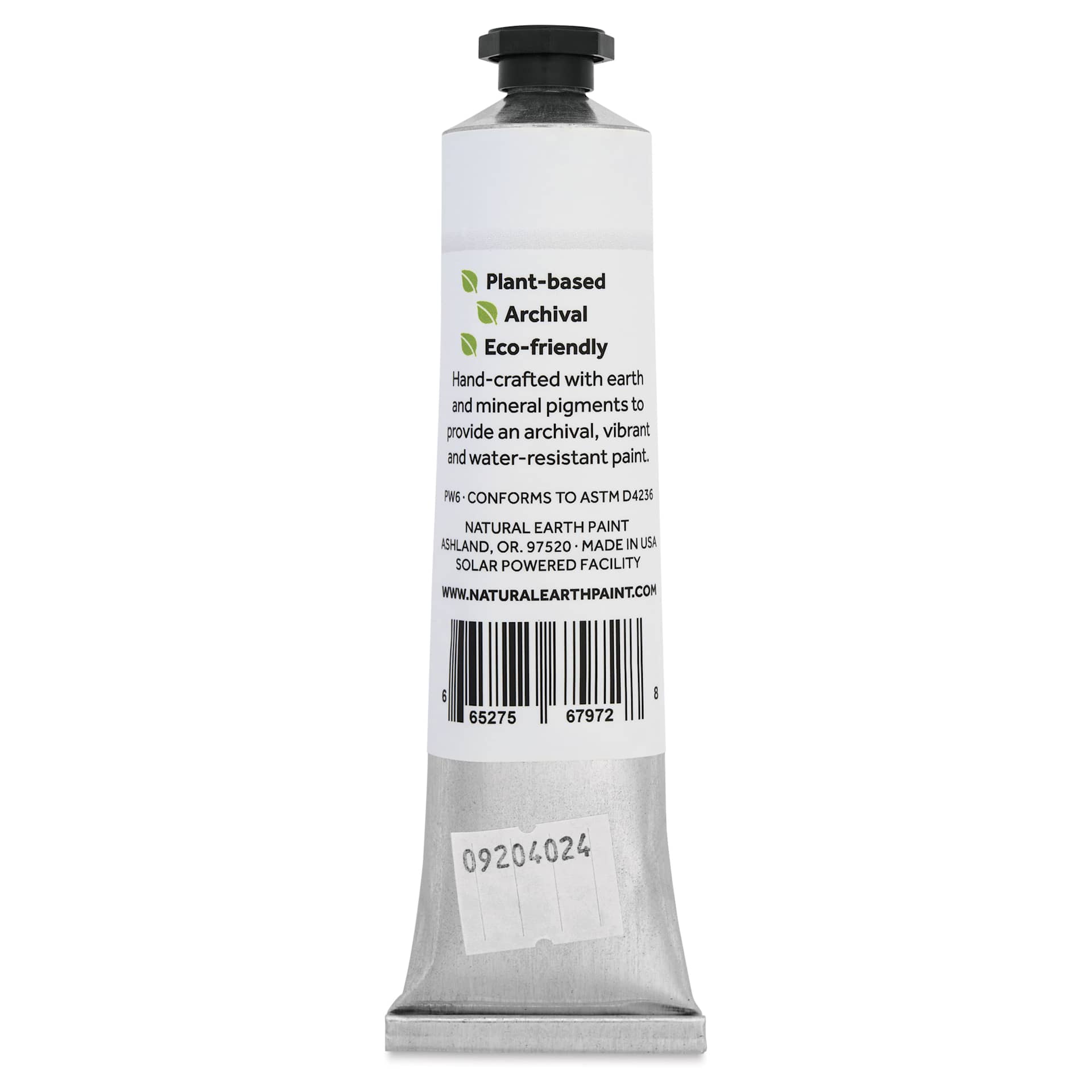 Natural Earth Paint Natural Acrylik Paint - Titanium White Rutile, 59 ml tube back