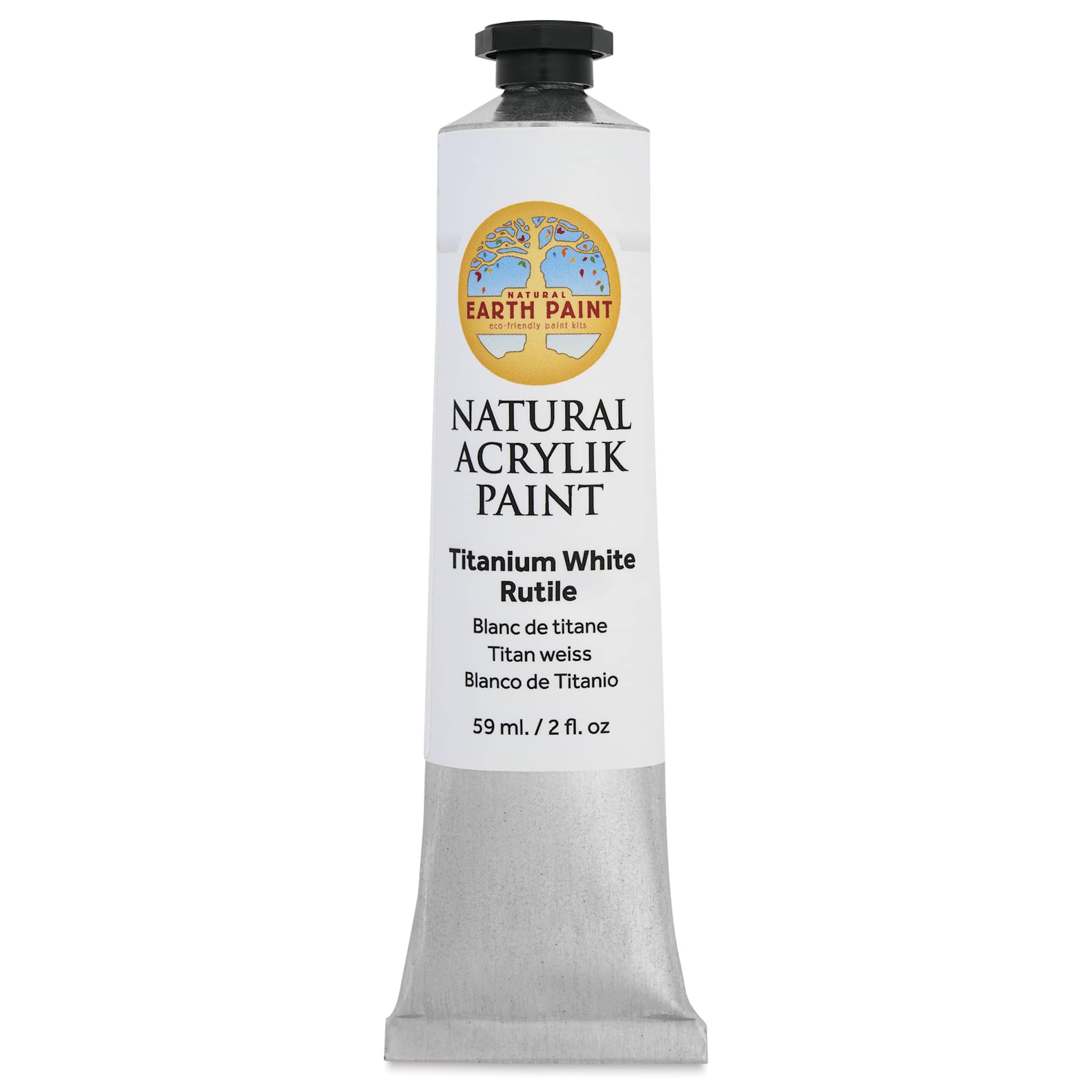 Natural Earth Paint Natural Acrylik Paint - Titanium White Rutile, 59 ml tube