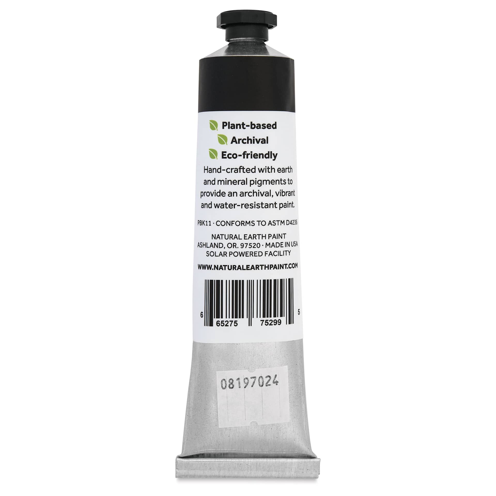 Natural Earth Paint Natural Acrylik Paint - Black Ochre, 59 ml back
