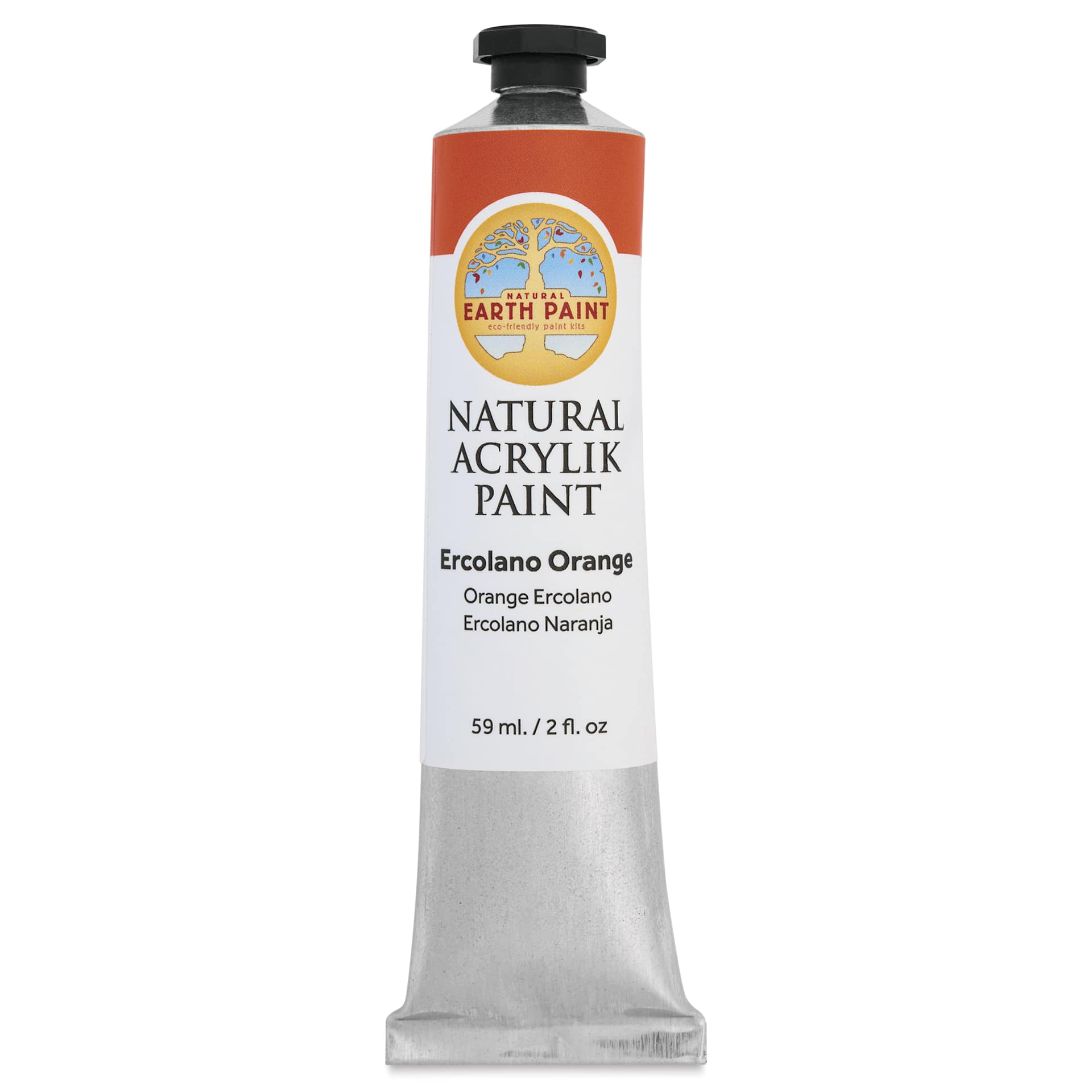 Natural Earth Paint Natural Acrylik Paint - Ercolano Orange, 59 ml - front