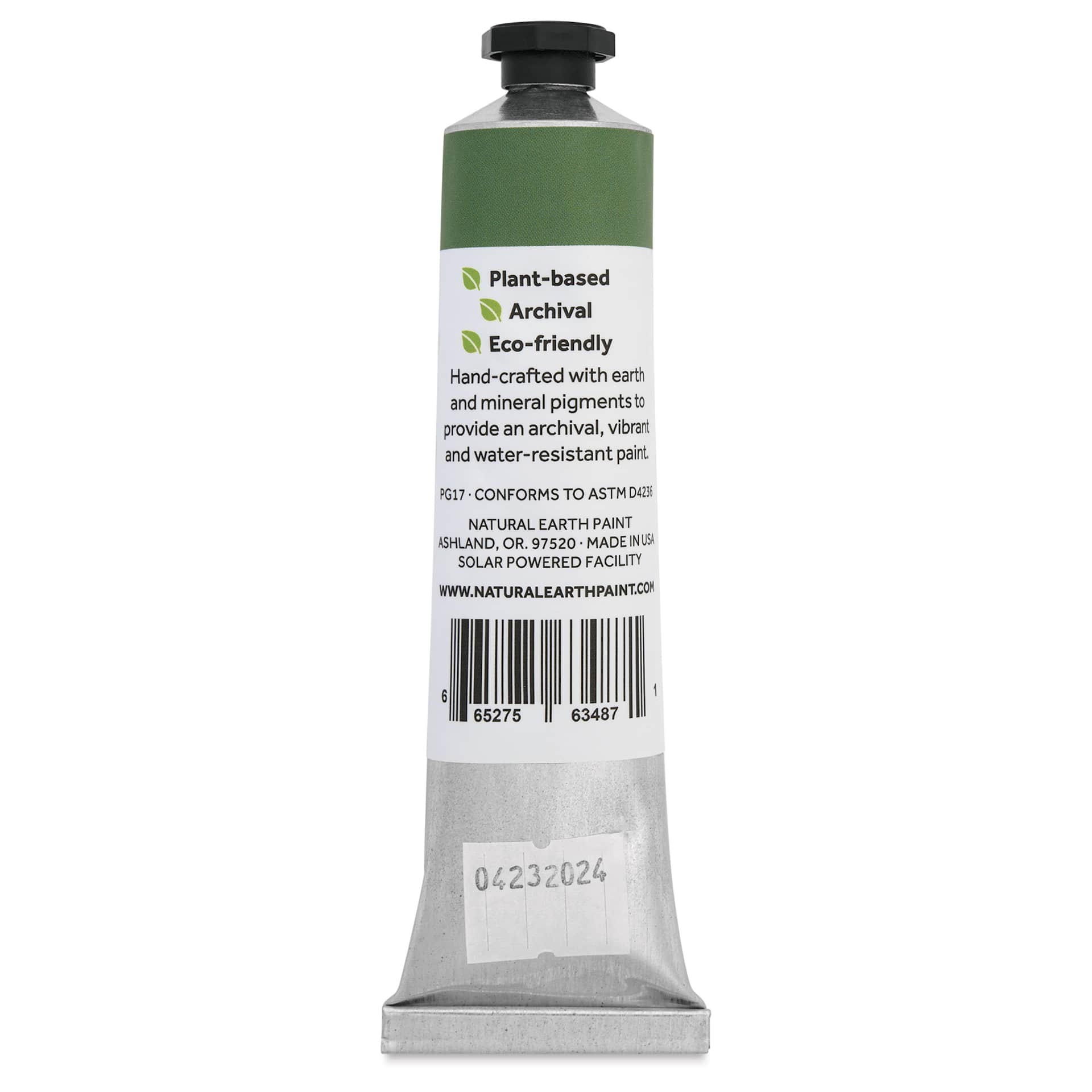 Natural Earth Paint Natural Acrylik Paint - Emerald Green, 59 ml back