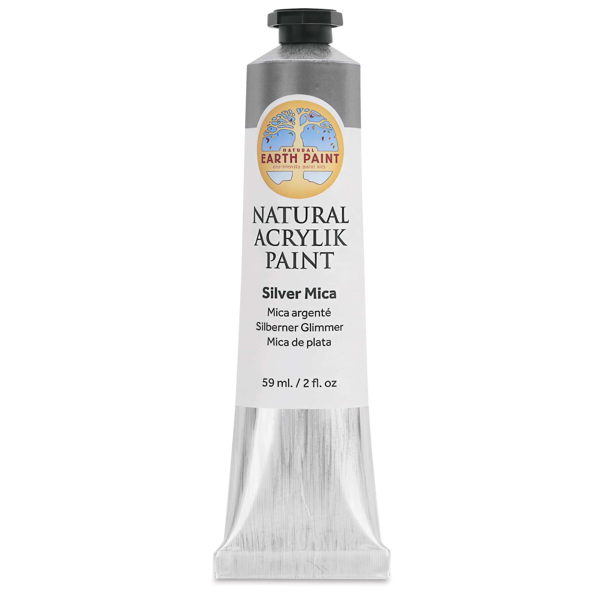 Natural Earth Paint Natural Acrylik Paint - Silver Mica, 59 ml tube