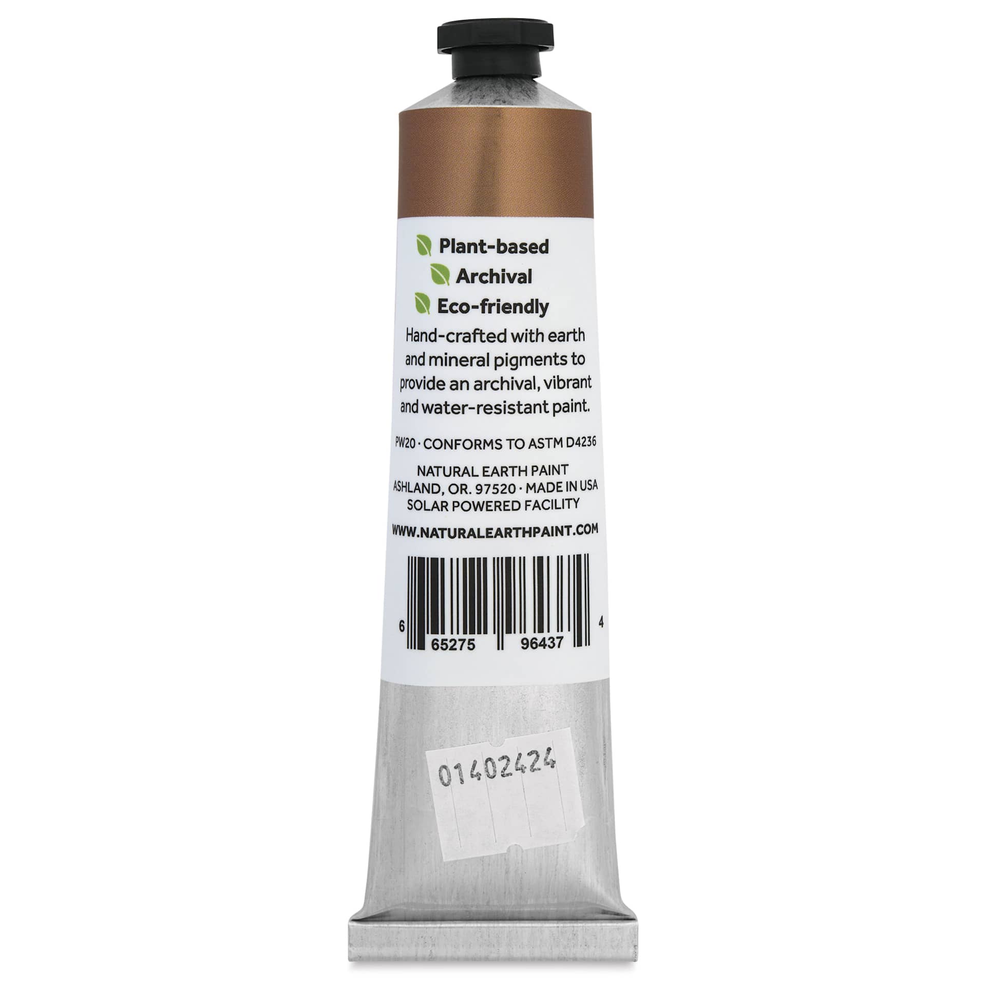 Natural Earth Paint Natural Acrylik Paint - Copper Mica, 59 ml - back