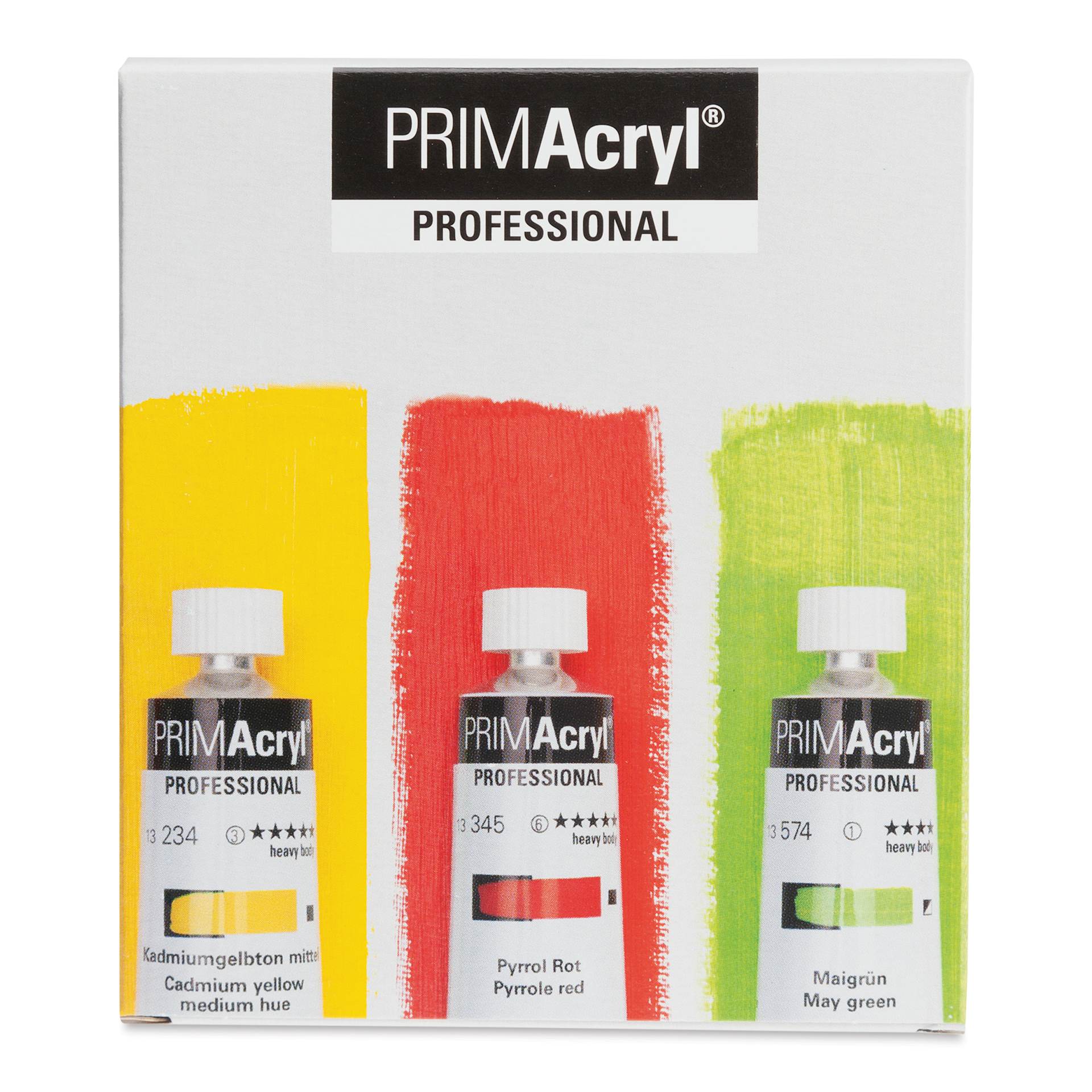Schmincke Primacryl Professional Acrylics - Set of 3, Intro Colors, 35 ml