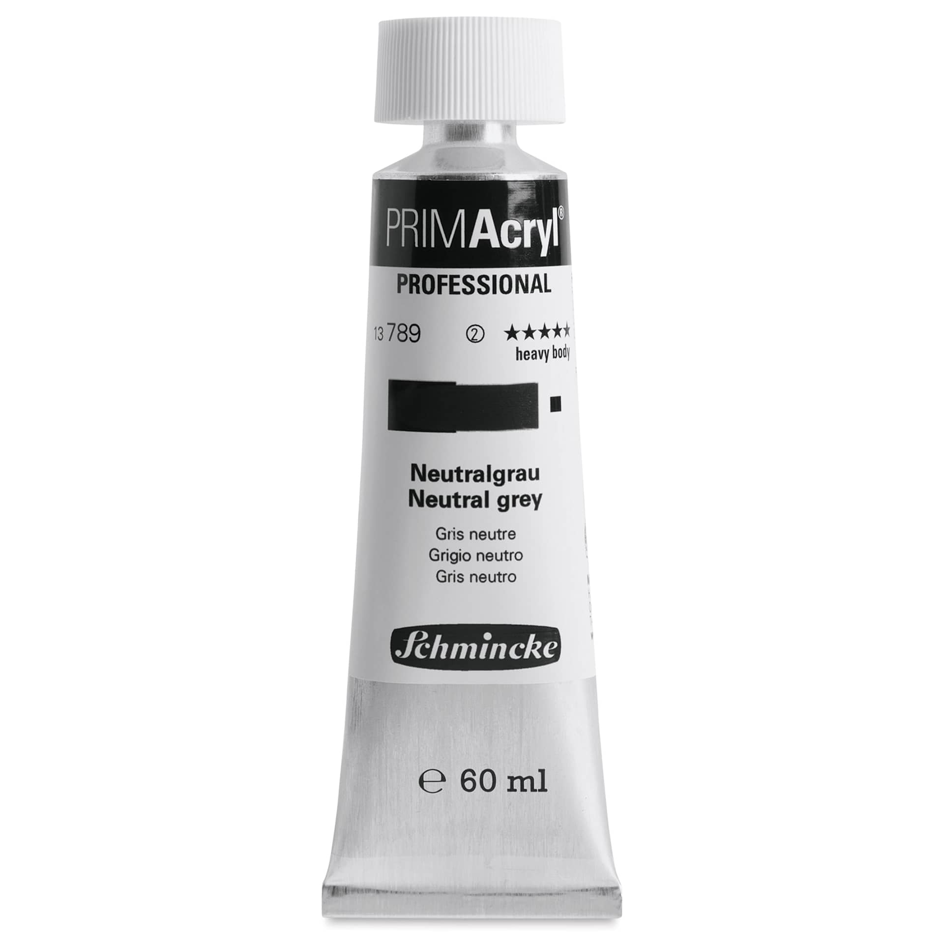 Schmincke Primacryl Professional Acrylic Paint - Neutral Grey, 60 ml Tube