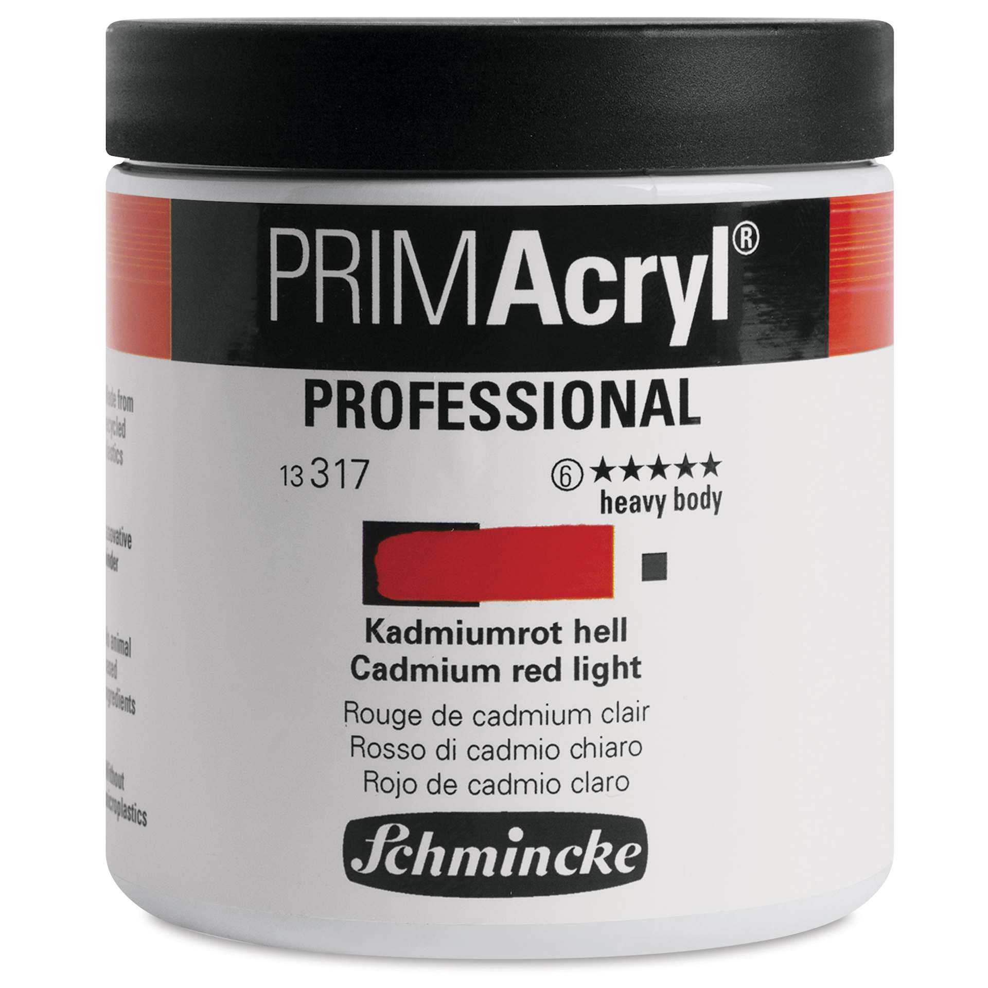 Schmincke Primacryl Professional Acrylic Paint - Cadmium Red Light, 237 ml Jar