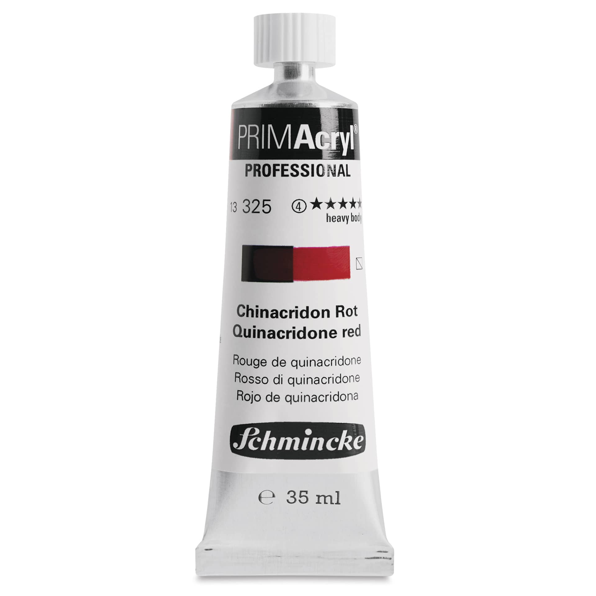 Schmincke Primacryl Professional Acrylic Paint - Quinacridone Red, 35 ml Tube