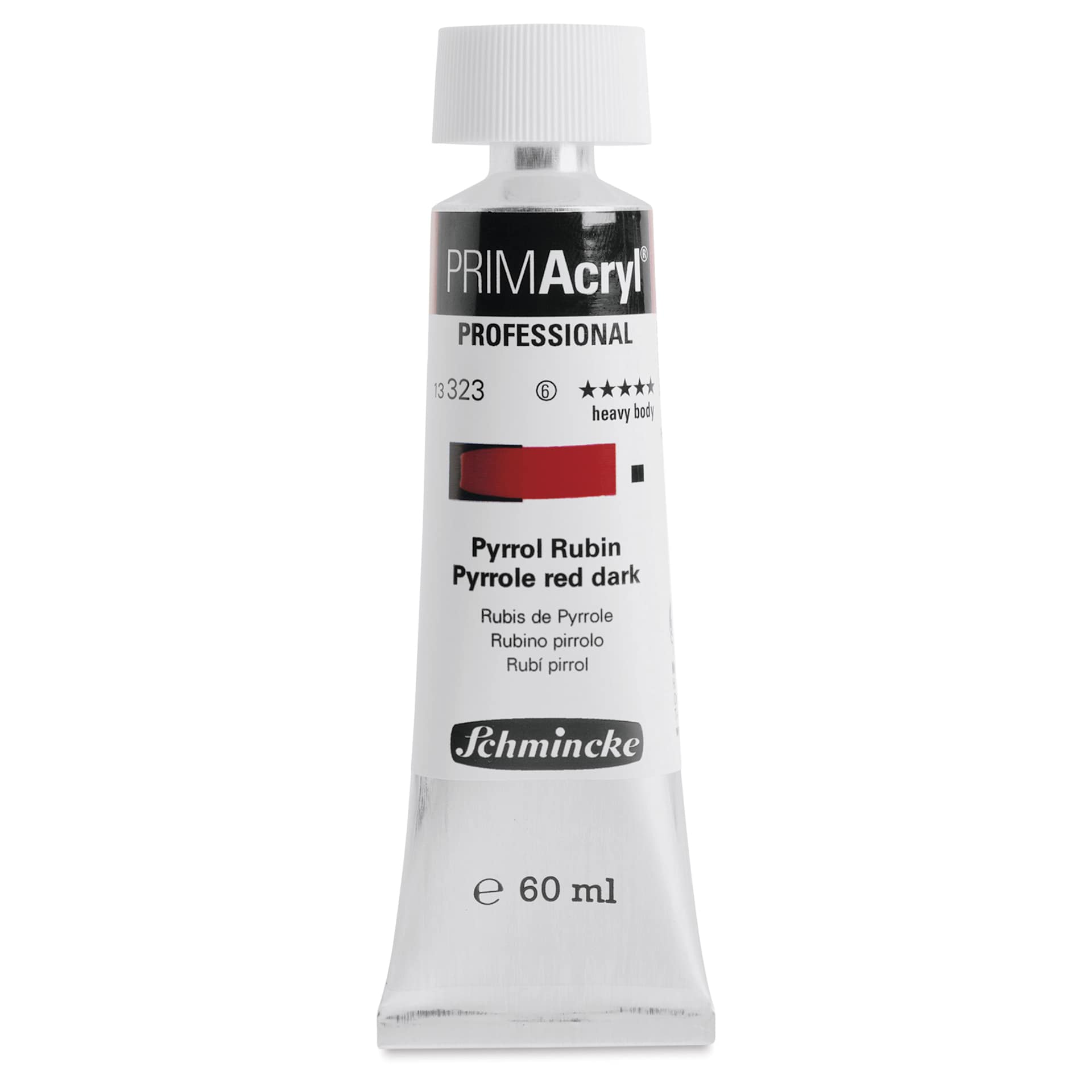 Schmincke Primacryl Professional Acrylic Paint - Pyrrole Red Dark, 60 ml Tube
