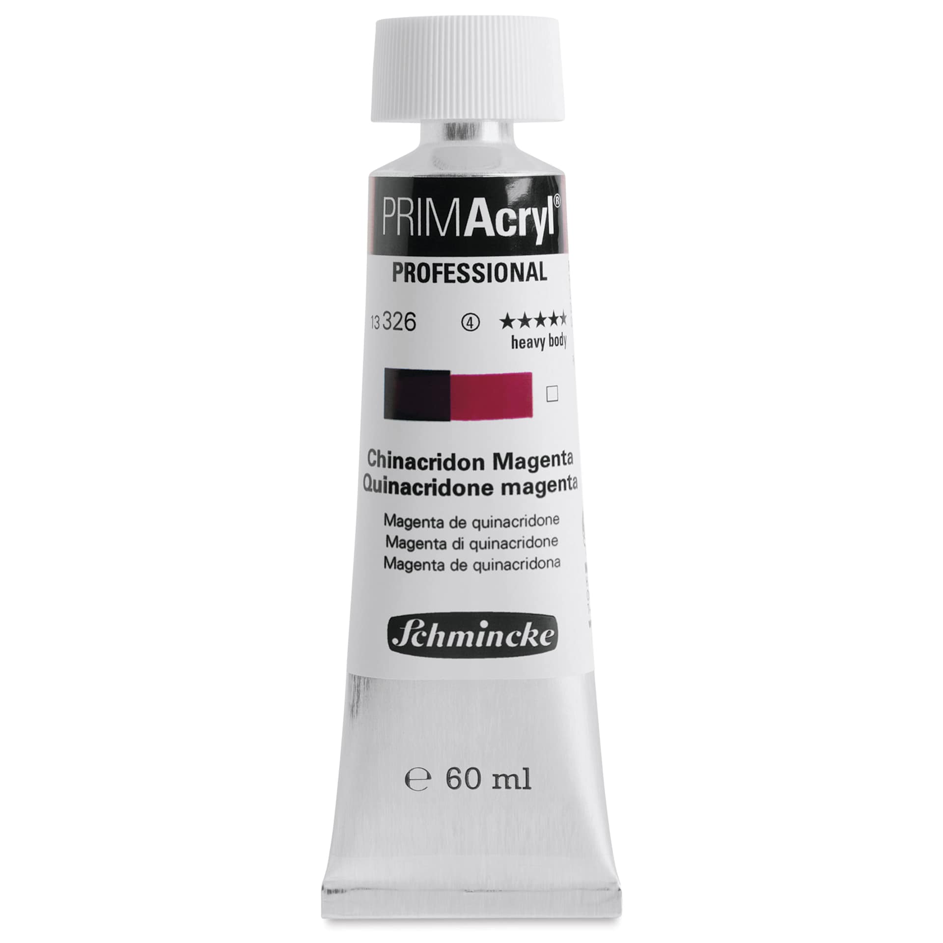 Schmincke Primacryl Professional Acrylic Paint - Quinacridone Magenta, 60 ml Tube