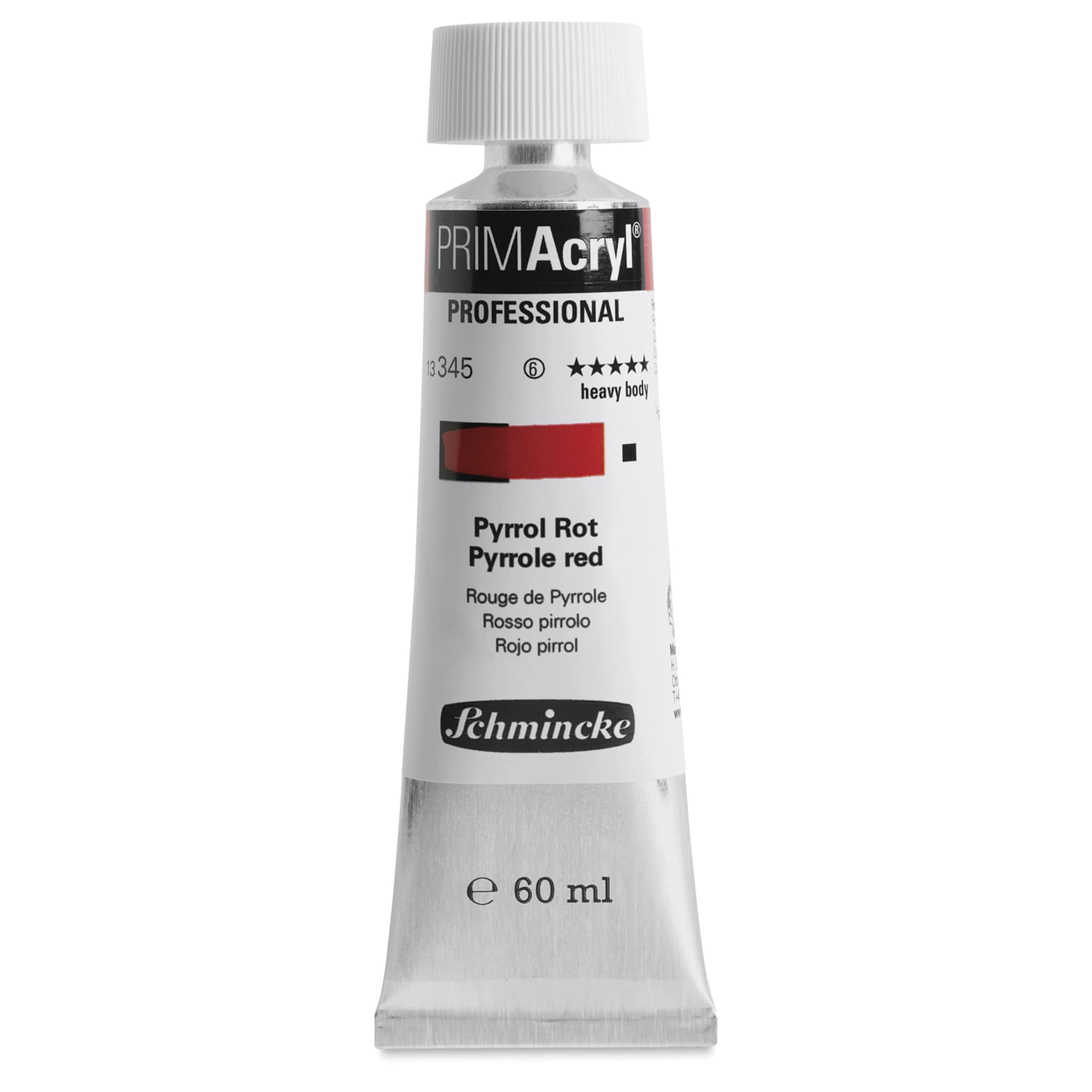 Schmincke Primacryl Professional Acrylic Paint - Pyrrole Red, 60 ml Tube