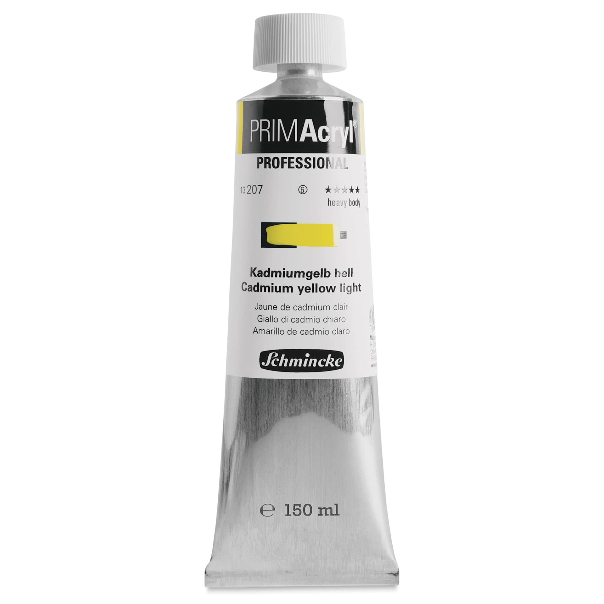 Schmincke Primacryl Professional Acrylic Paint - Cadmium Yellow Light, 150 ml Tube
