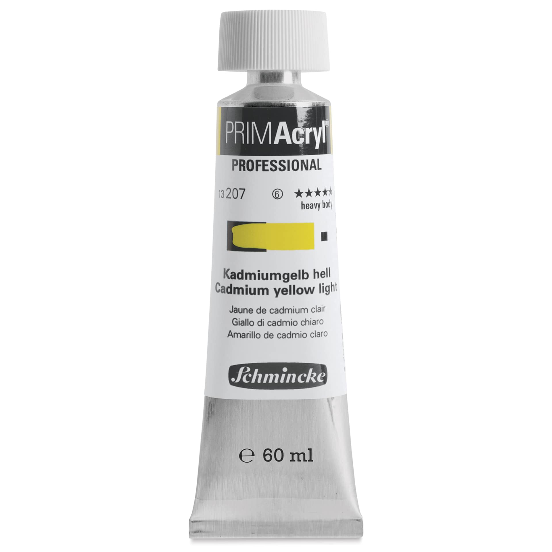 Schmincke Primacryl Professional Acrylic Paint - Cadmium Yellow Light, 60 ml Tube