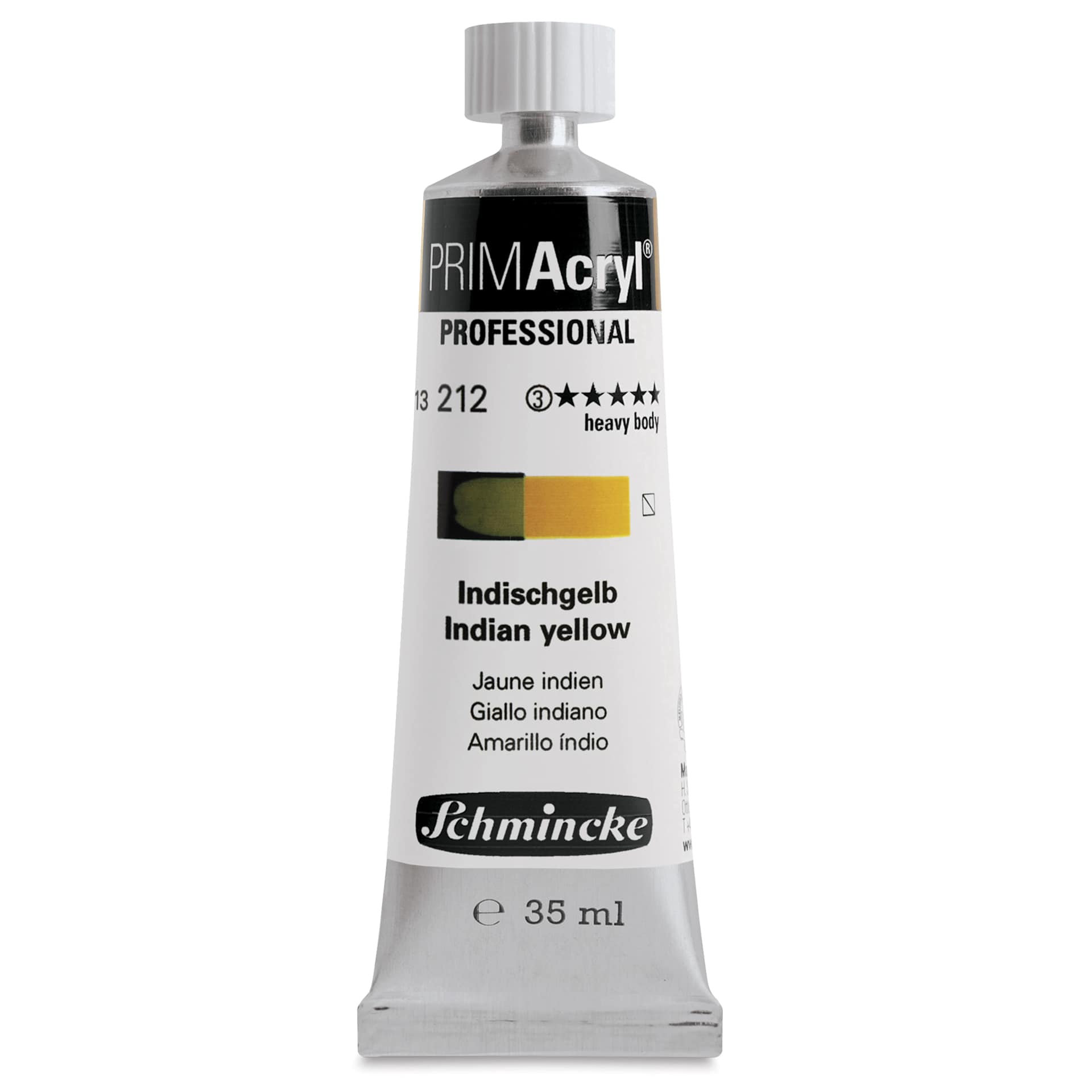 Schmincke Primacryl Professional Acrylic Paint - Indian Yellow, 35 ml Tube