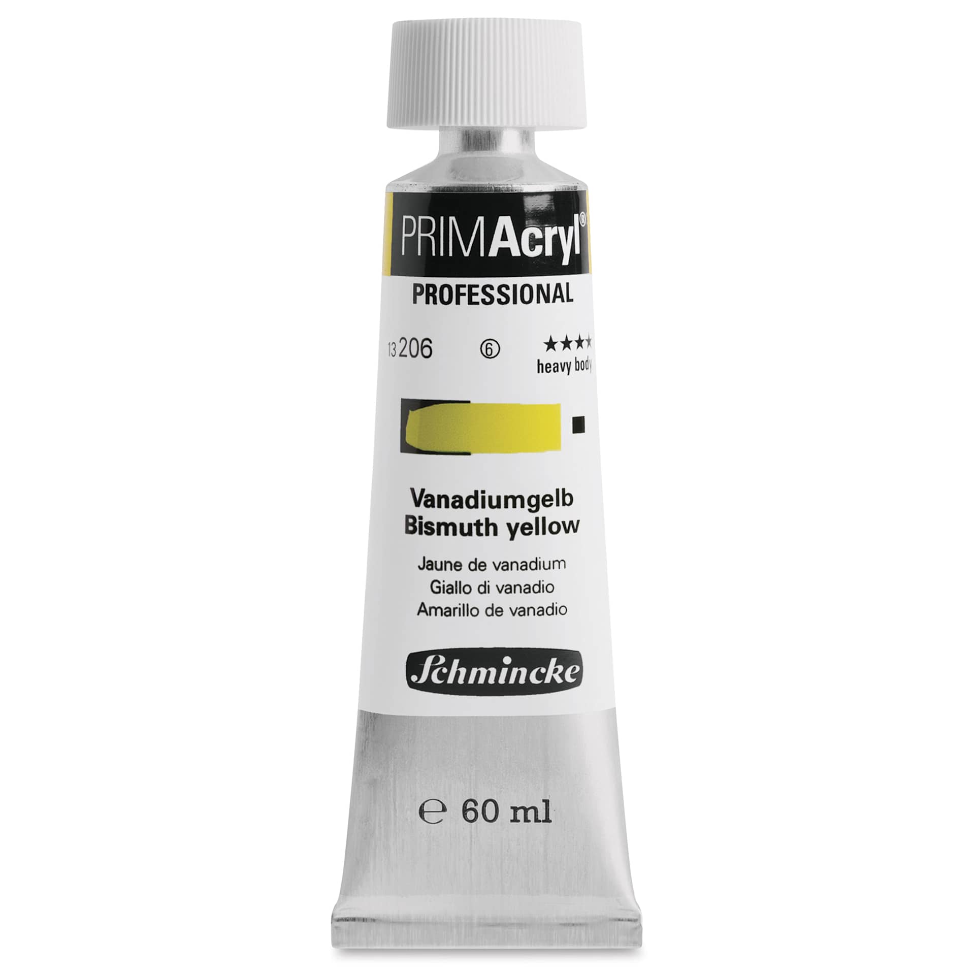 Schmincke Primacryl Professional Acrylic Paint - Bismuth Yellow, 60 ml Tube
