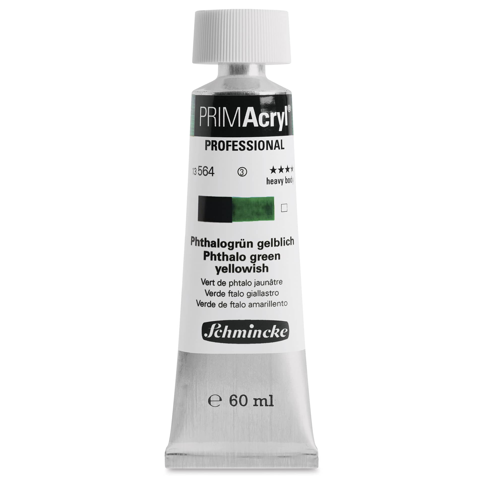 Schmincke Primacryl Professional Acrylic Paint - Phthalo Green Yellowish, 60 ml Tube