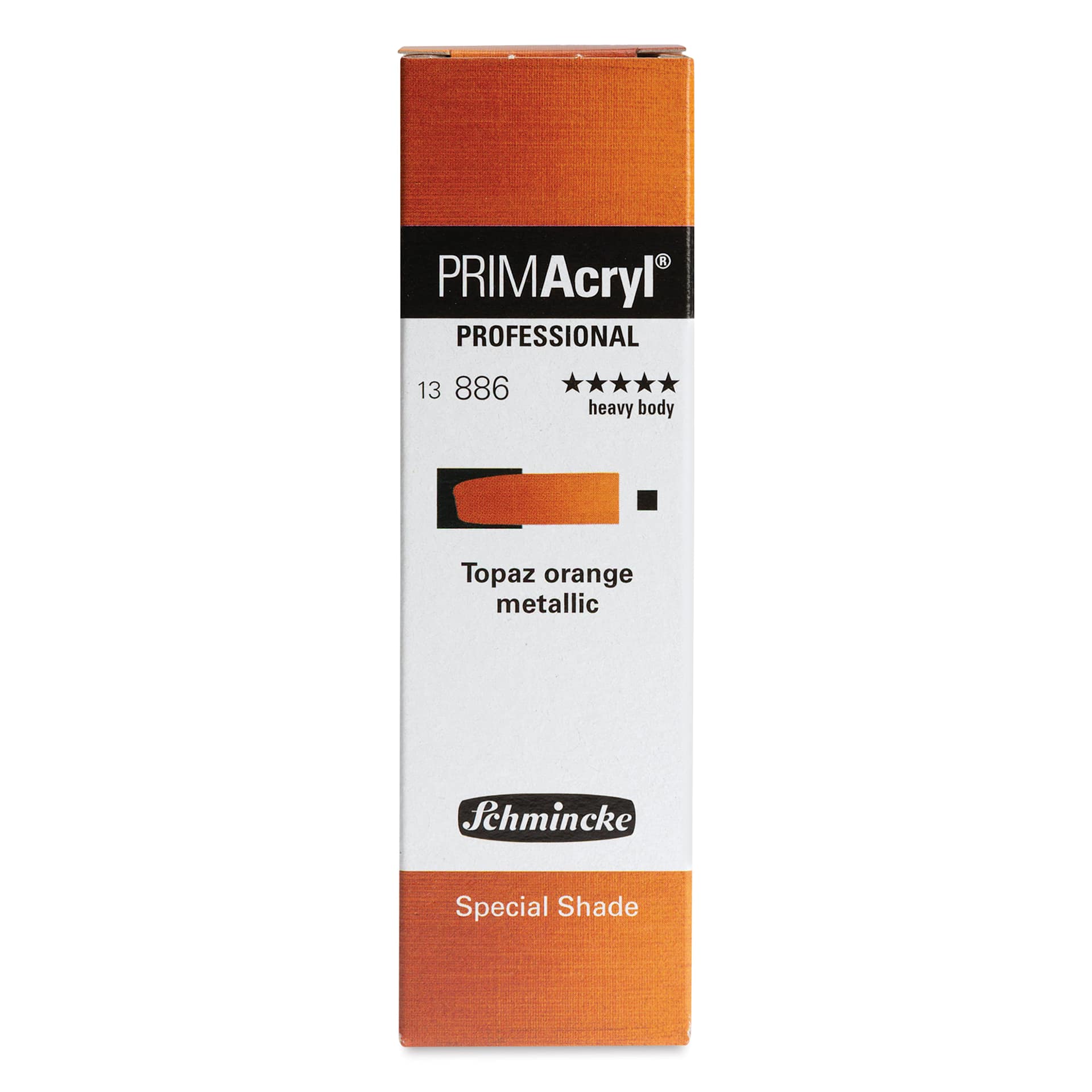 Schmincke Primacryl Professional Acrylic Paint - Topaz Orange Metallic, 35 ml Tube