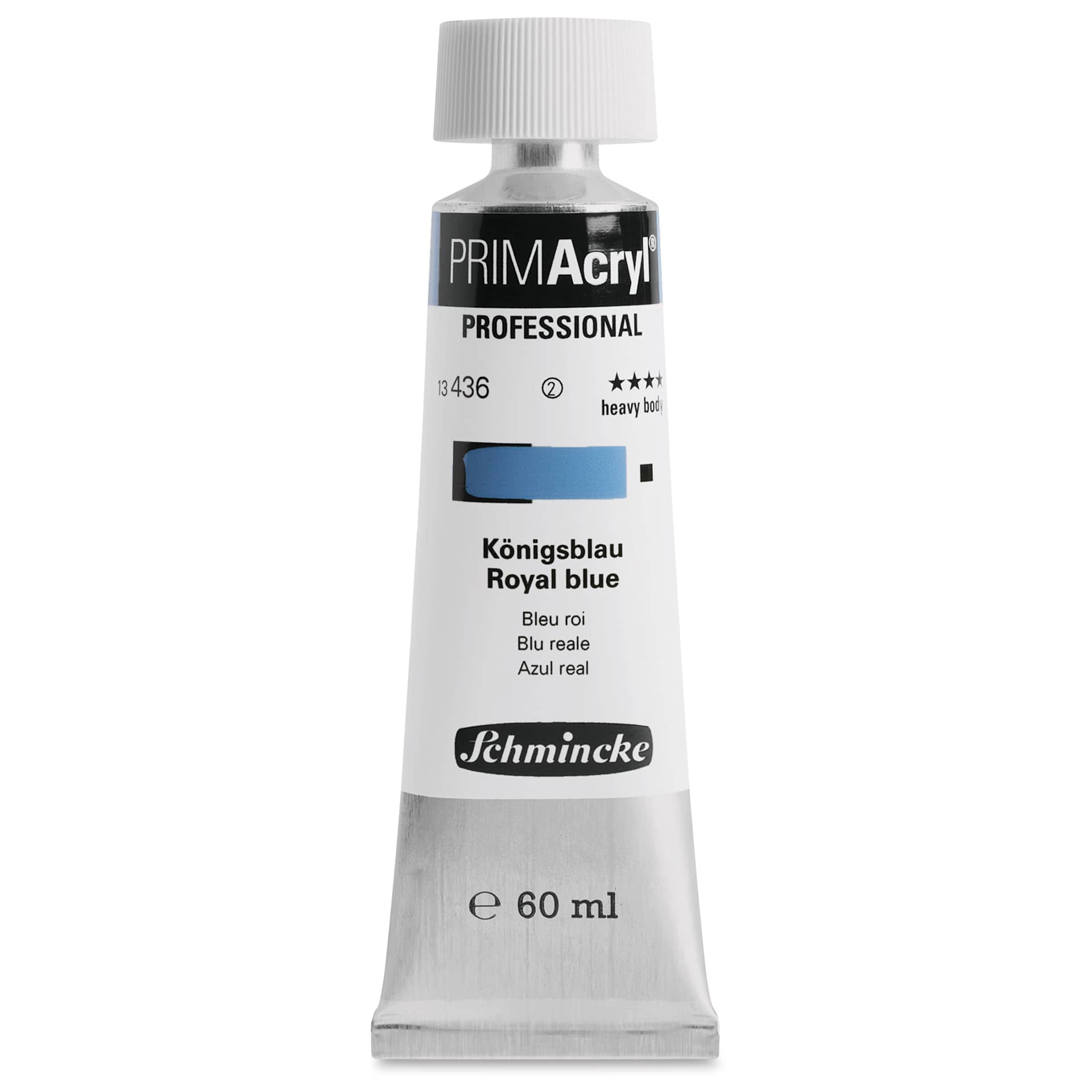 Schmincke Primacryl Professional Acrylic Paint - Royal Blue, 60 ml Tube