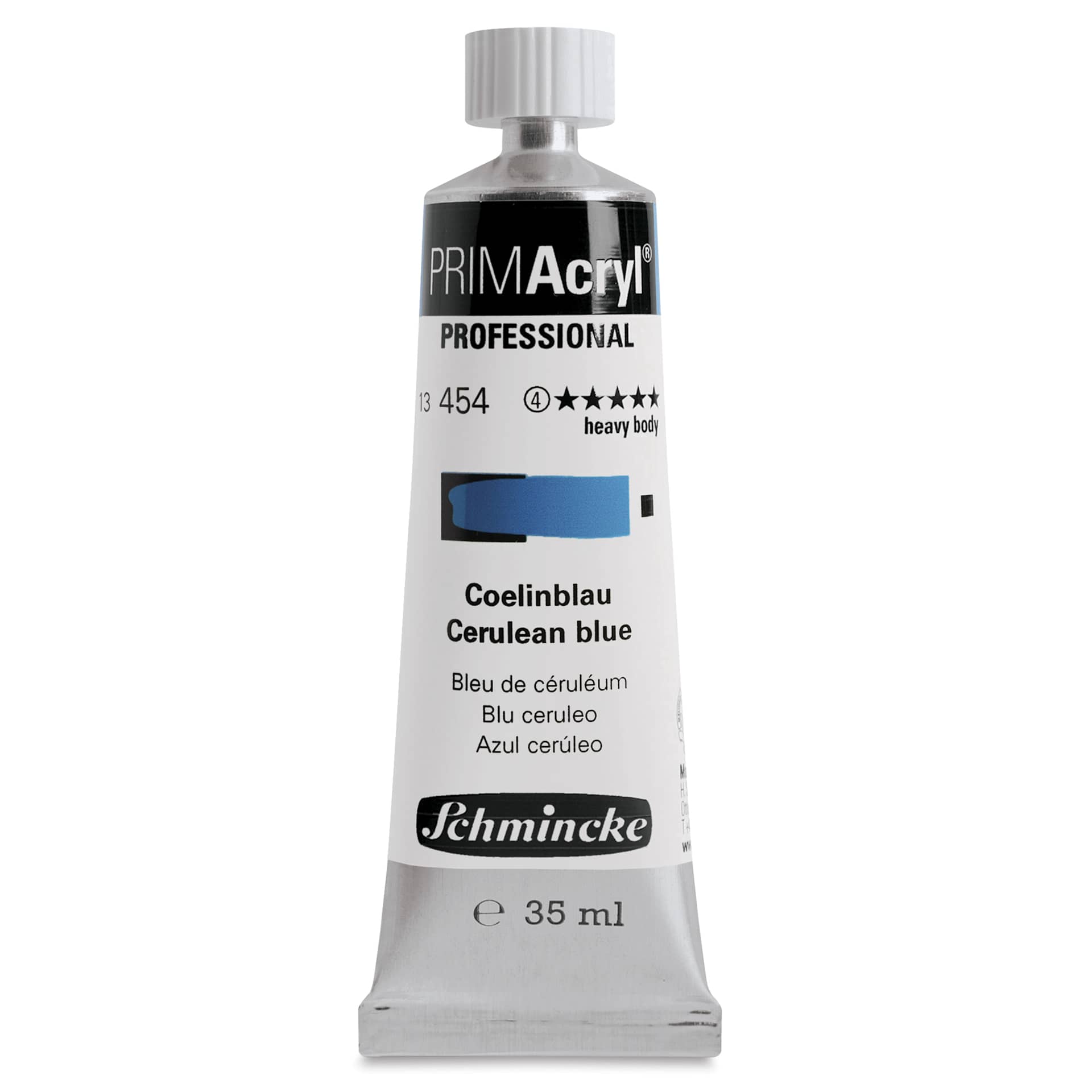 Schmincke Primacryl Professional Acrylic Paint - Cerulean Blue, 35 ml Tube