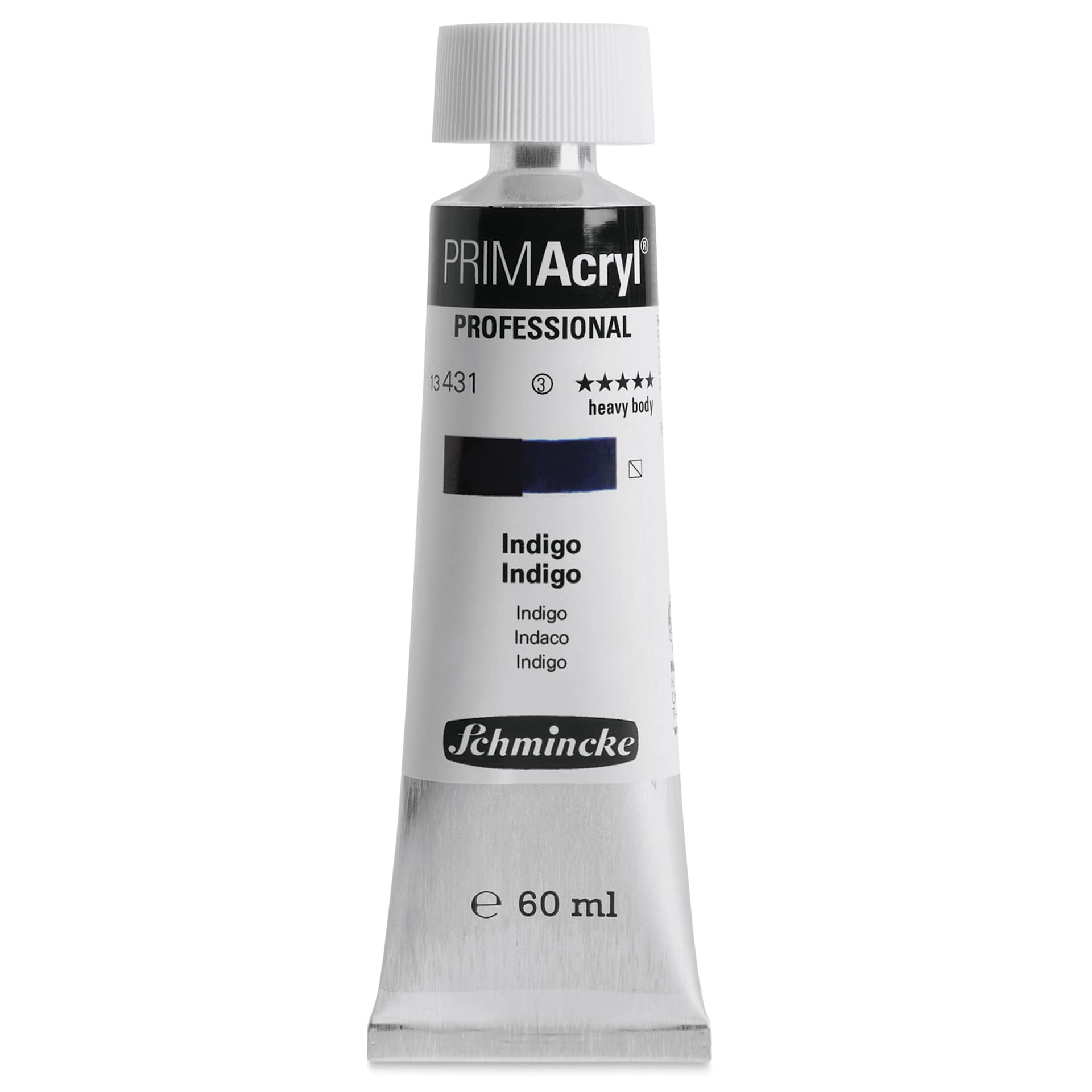 Schmincke Primacryl Professional Acrylic Paint - Indigo, 60 ml Tube