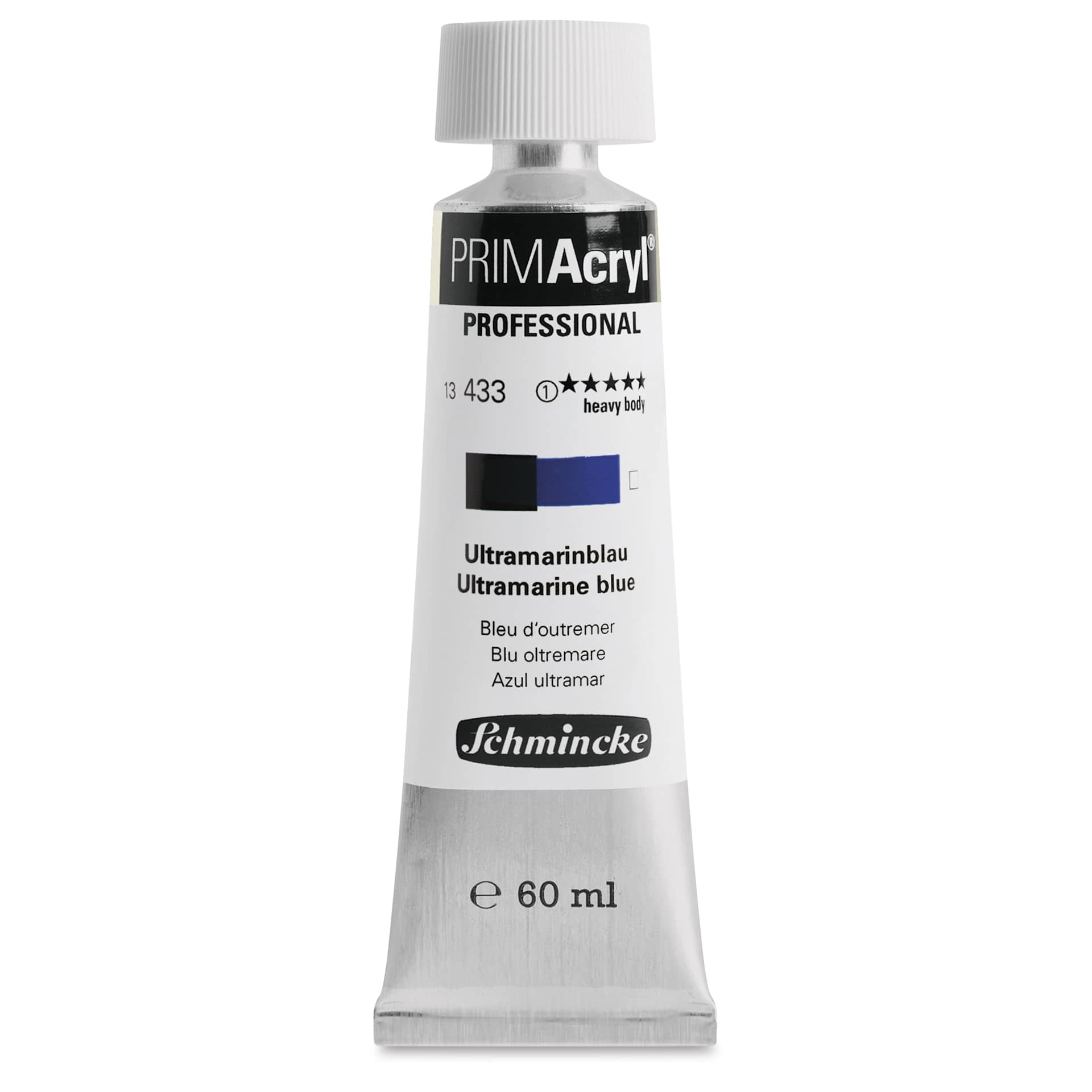 Schmincke Primacryl Professional Acrylic Paint - Ultramarine Blue, 60 ml Tube
