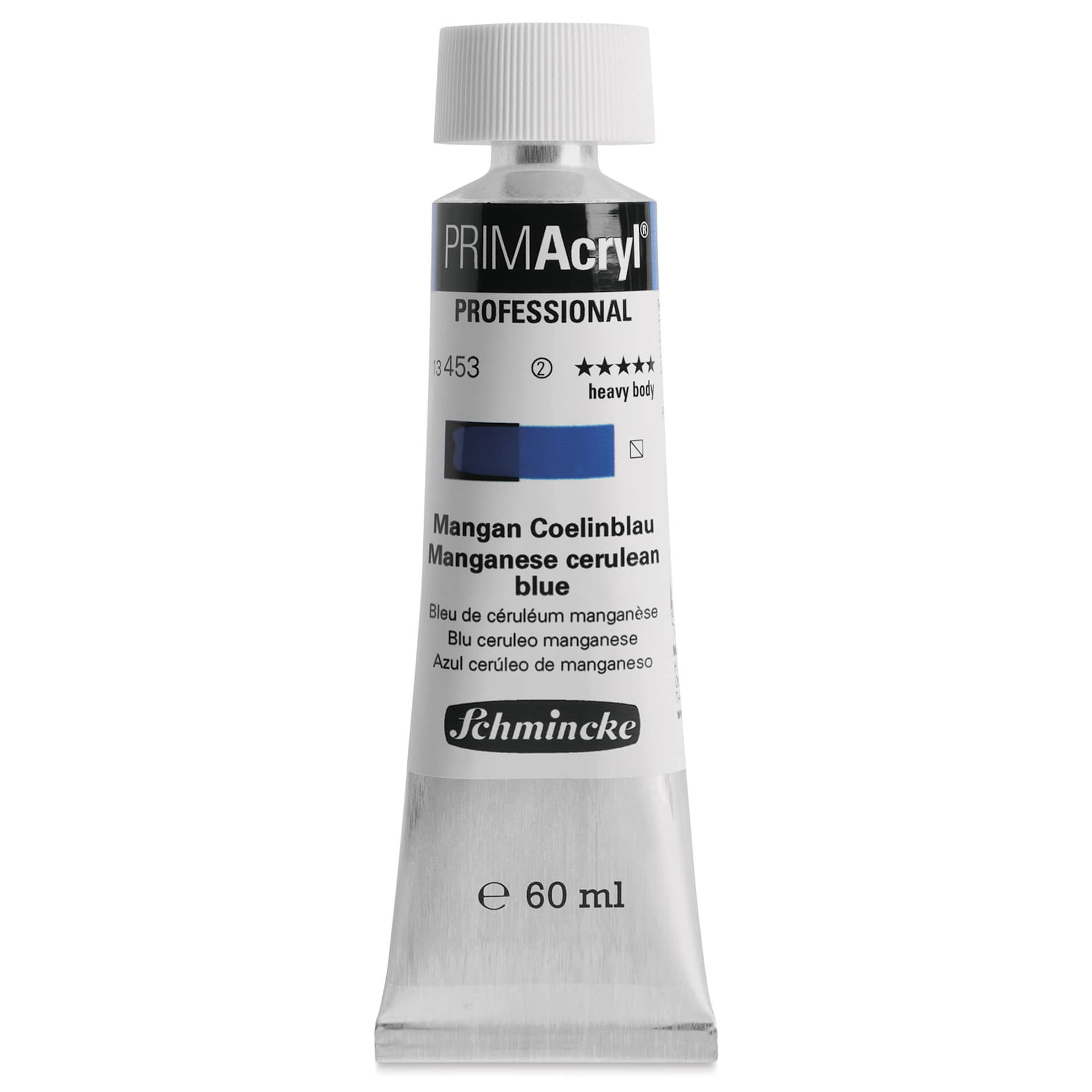 Schmincke Primacryl Professional Acrylic Paint - Manganese Cerulean Blue, 60 ml Tube