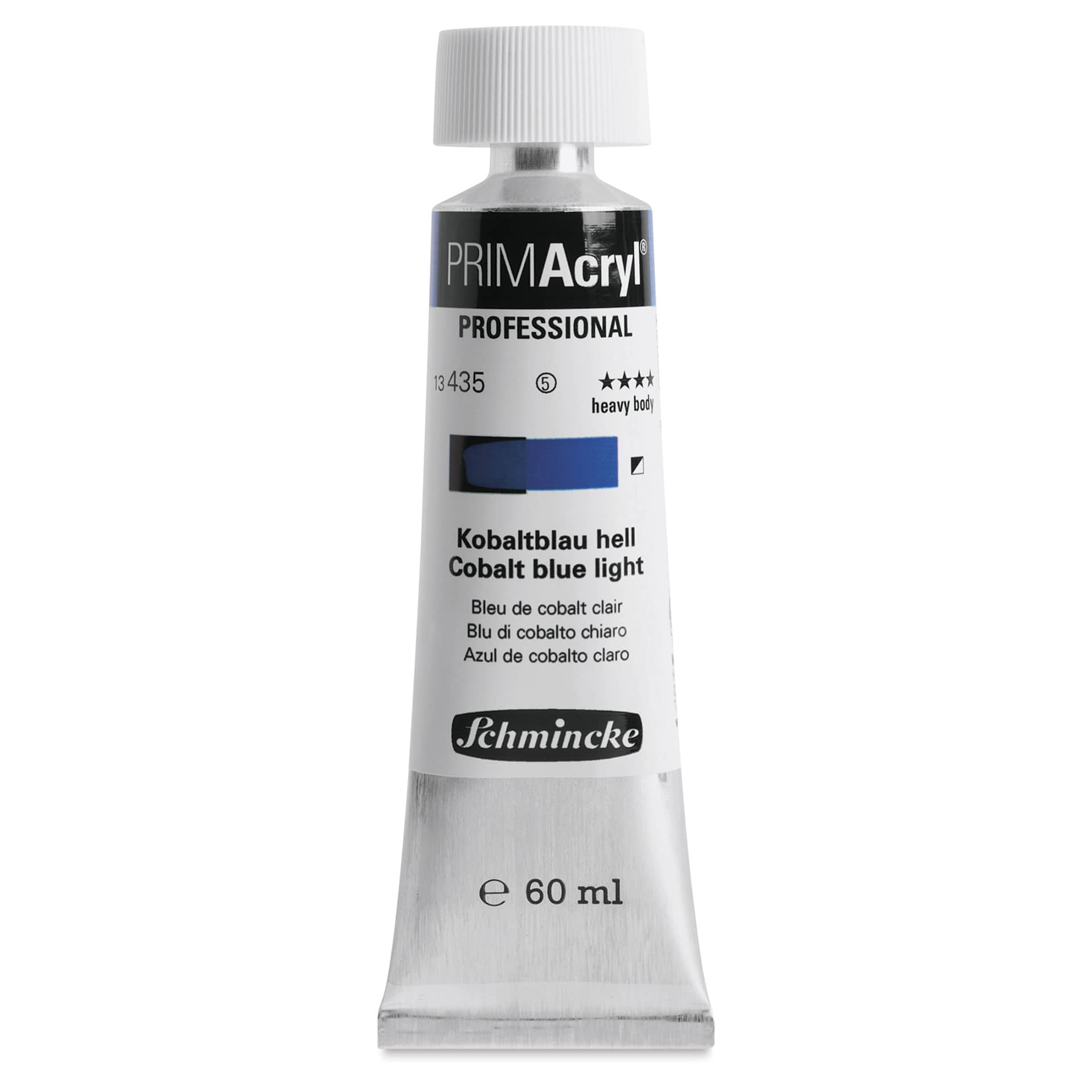 Schmincke Primacryl Professional Acrylic Paint - Cobalt Blue Light, 60 ml Tube