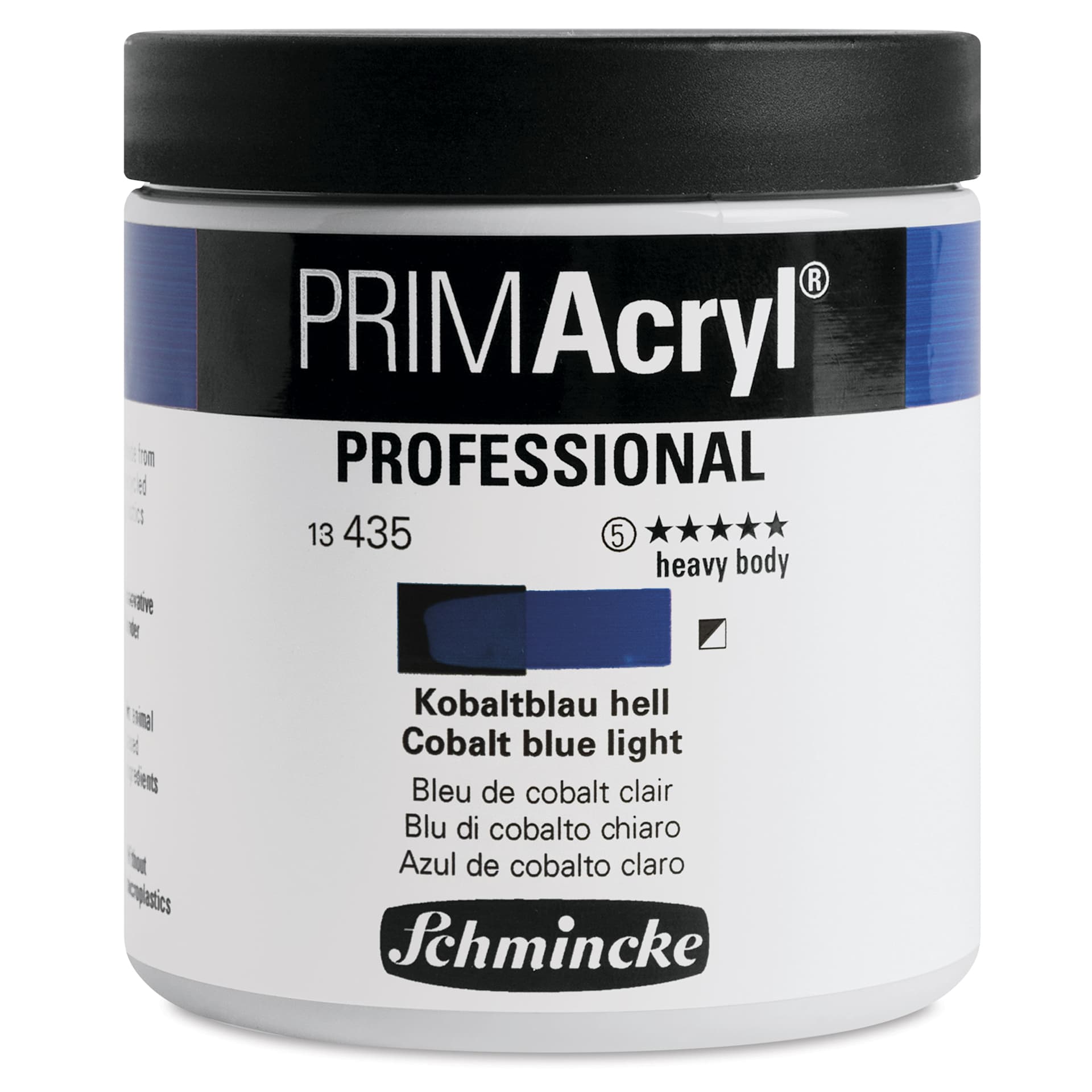 Schmincke Primacryl Professional Acrylic Paint - Cobalt Blue Light, 237 ml Jar