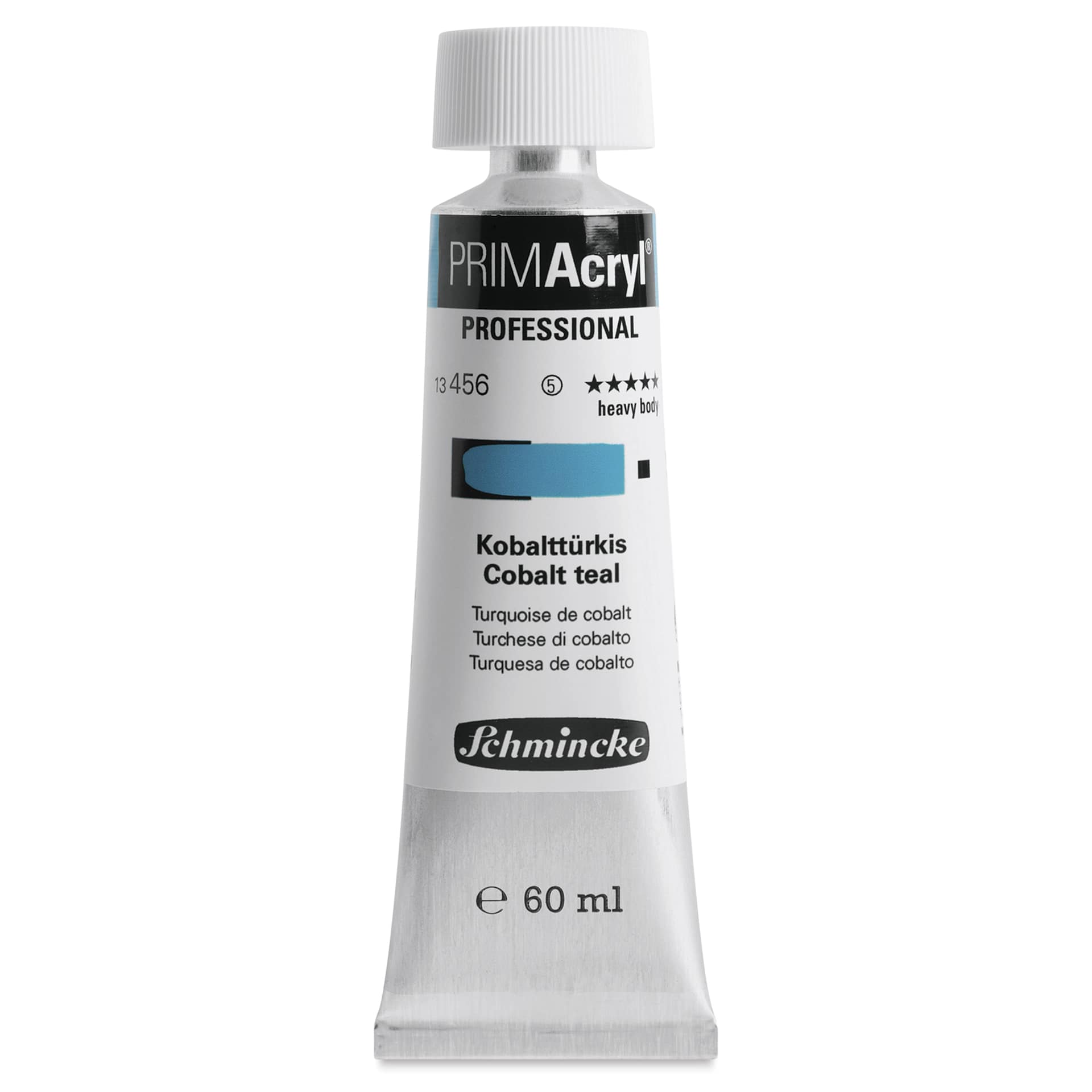 Schmincke Primacryl Professional Acrylic Paint - Cobalt Teal, 60 ml Tube