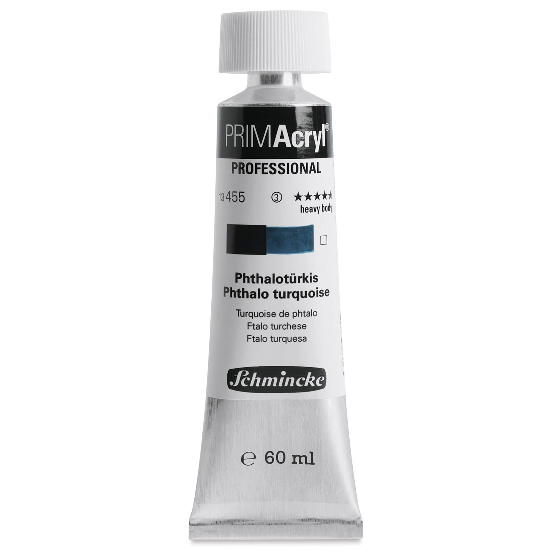 Schmincke Primacryl Professional Acrylic Paint - Phthalo Turquoise, 60 ml Tube