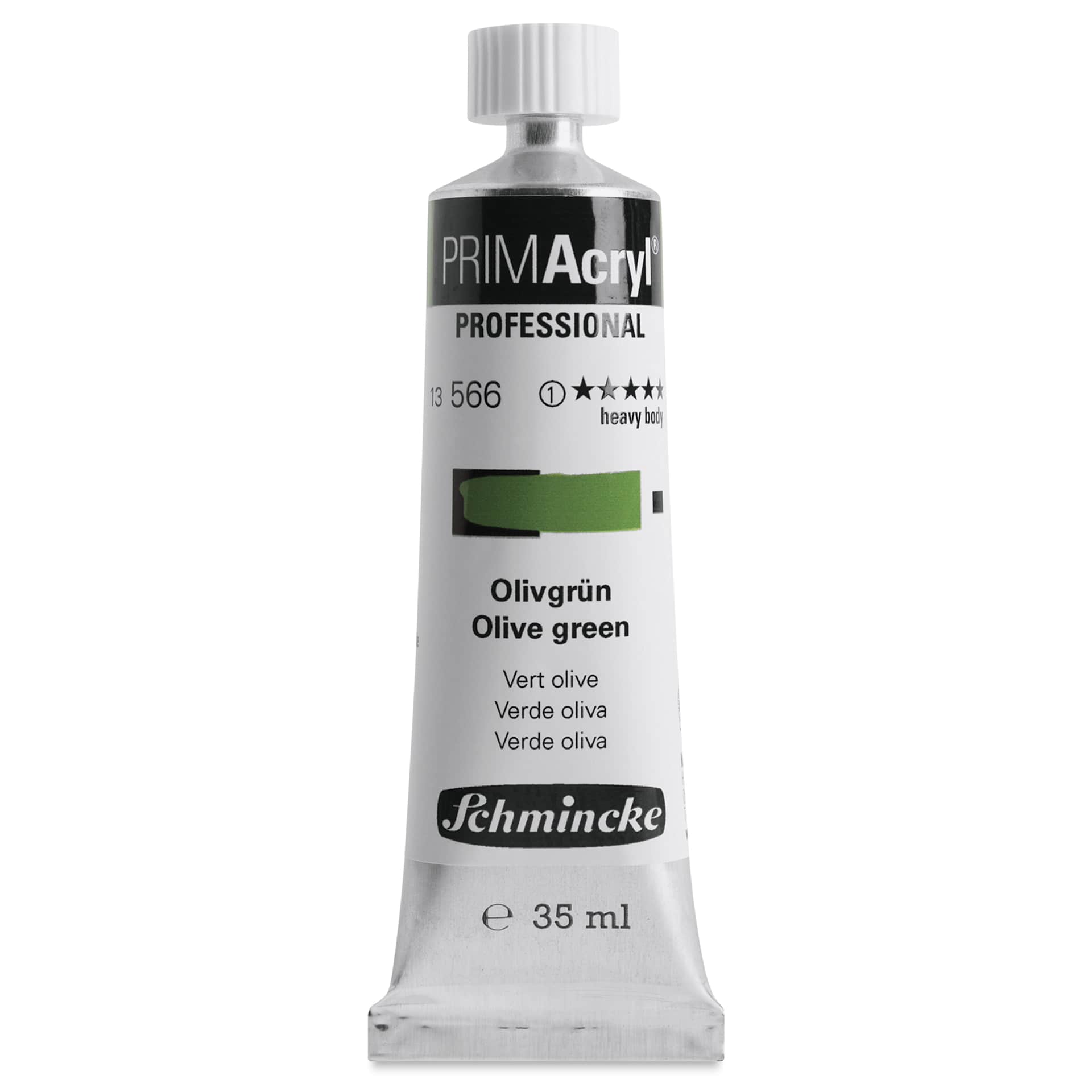 Schmincke Primacryl Professional Acrylic Paint - Olive Green, 35 ml Tube