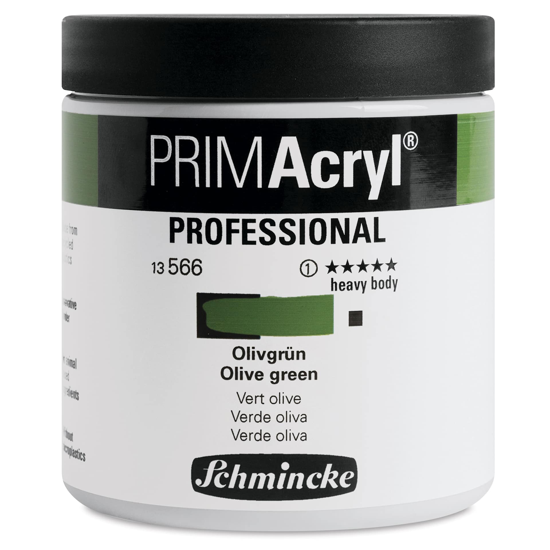 Schmincke Primacryl Professional Acrylic Paint - Olive Green, 237 ml Jar