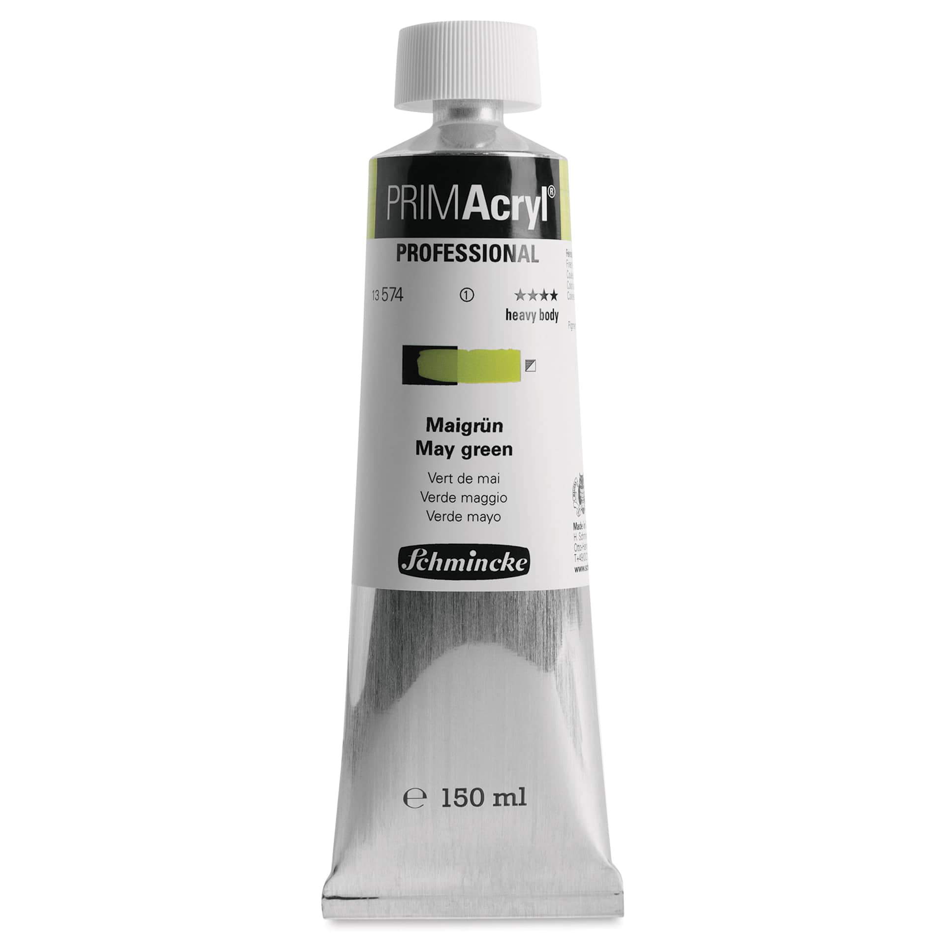 Schmincke Primacryl Professional Acrylic Paint - May Green, 150 ml Tube