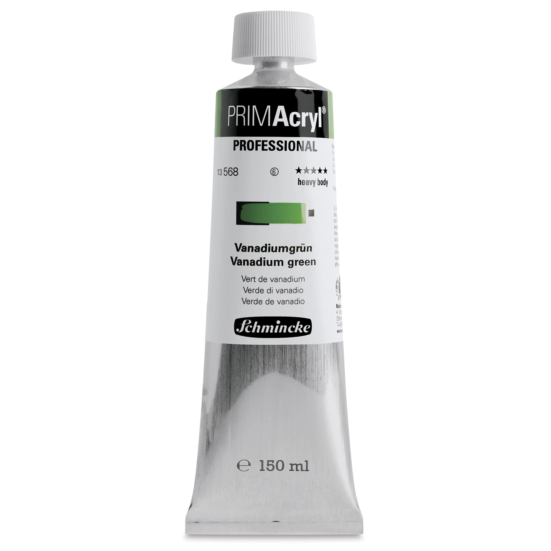 Schmincke Primacryl Professional Acrylic Paint - Vanadium Green, 150 ml Tube