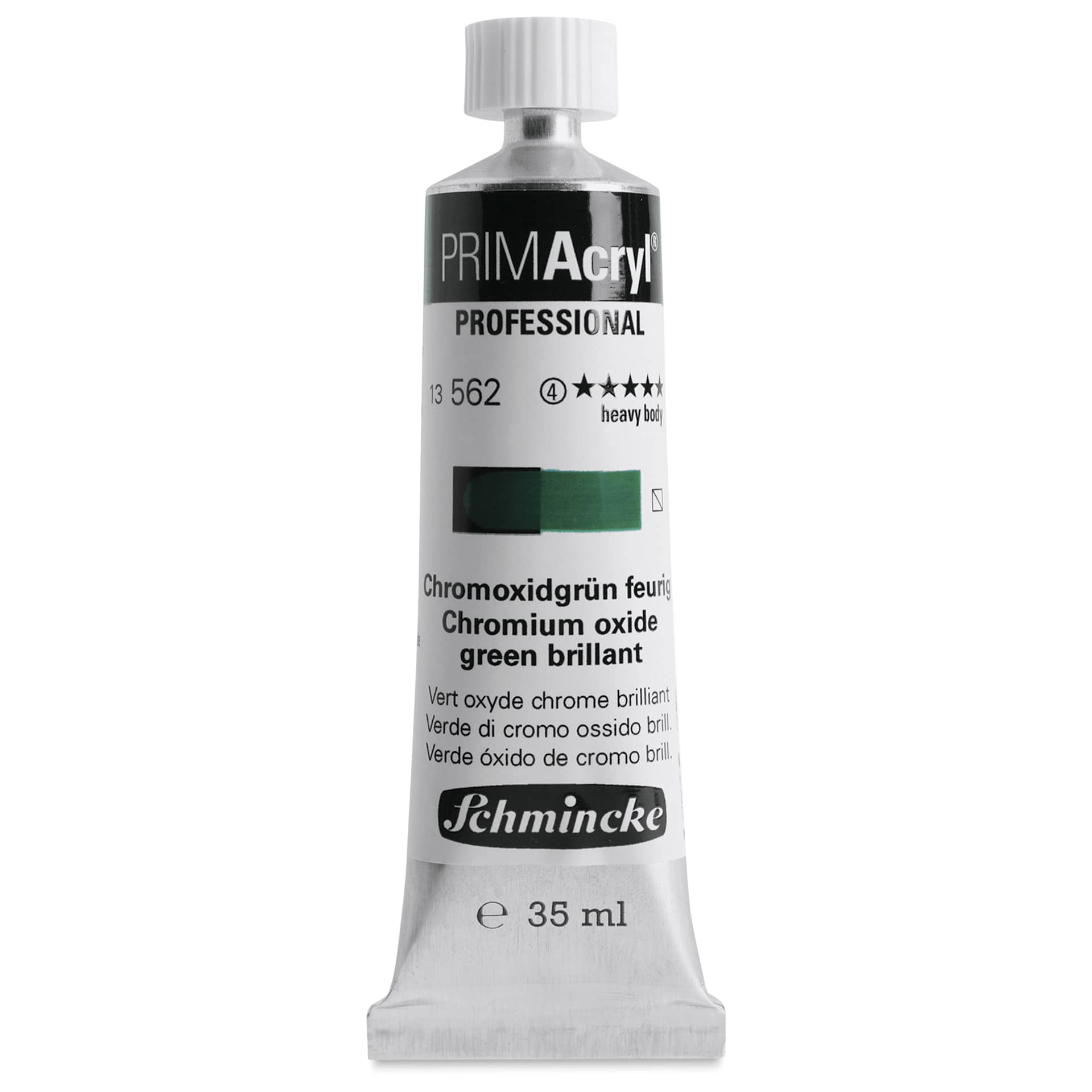 Schmincke Primacryl Professional Acrylic Paint - Chromium Oxide Green Brilliant, 35 ml Tube