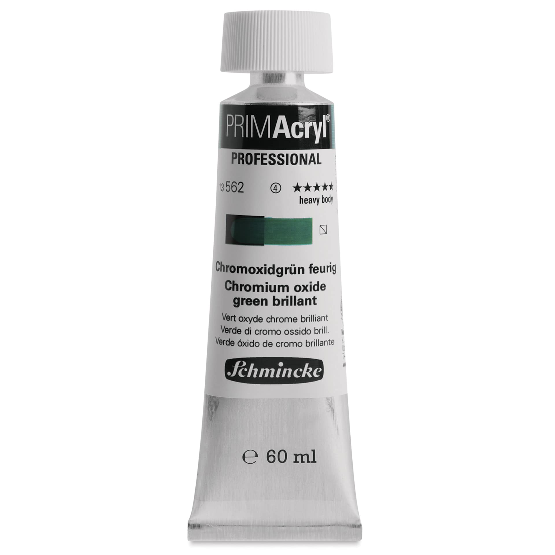 Schmincke Primacryl Professional Acrylic Paint - Chromium Oxide Green Brilliant, 60 ml Tube