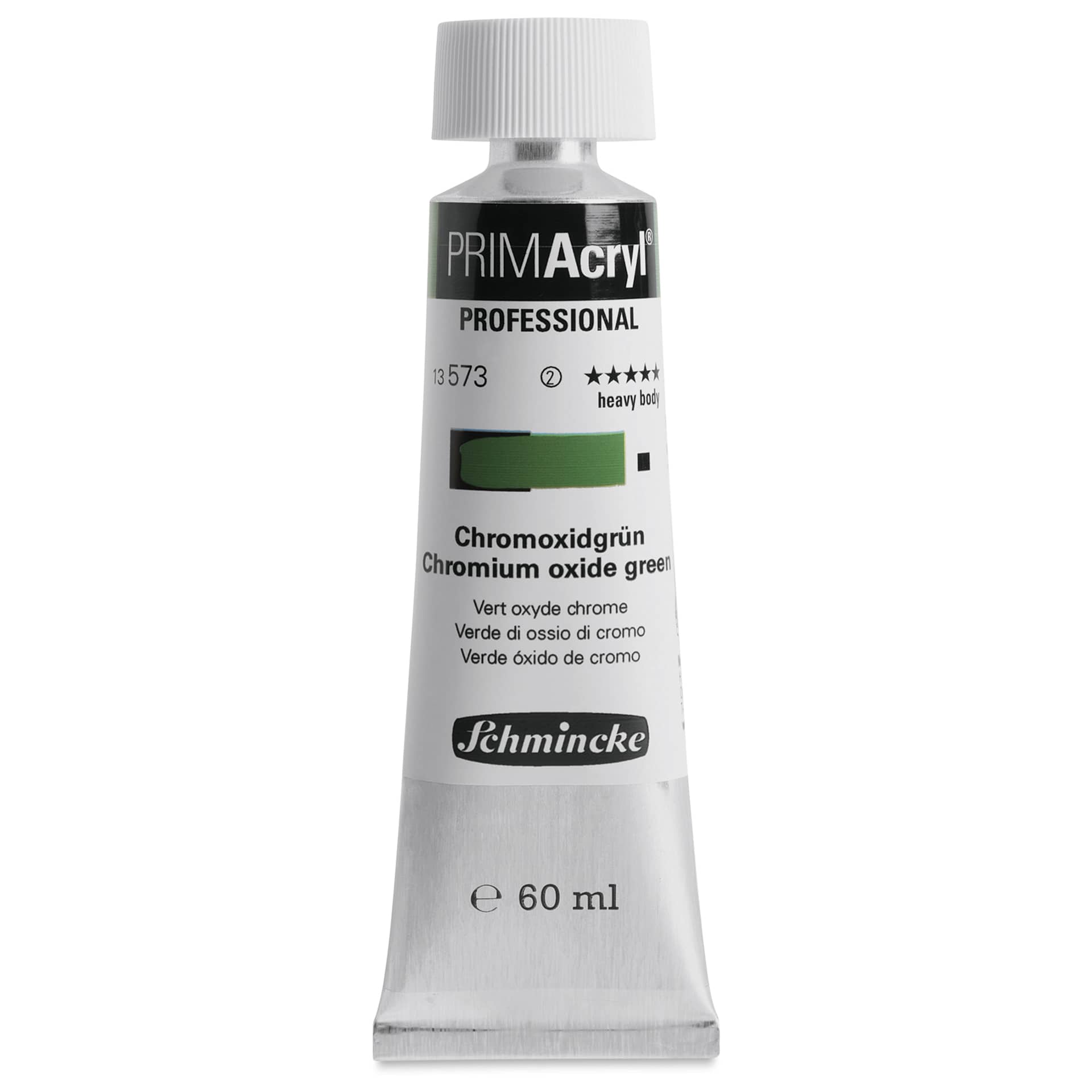 Schmincke Primacryl Professional Acrylic Paint - Chromium Oxide Green, 60 ml Tube