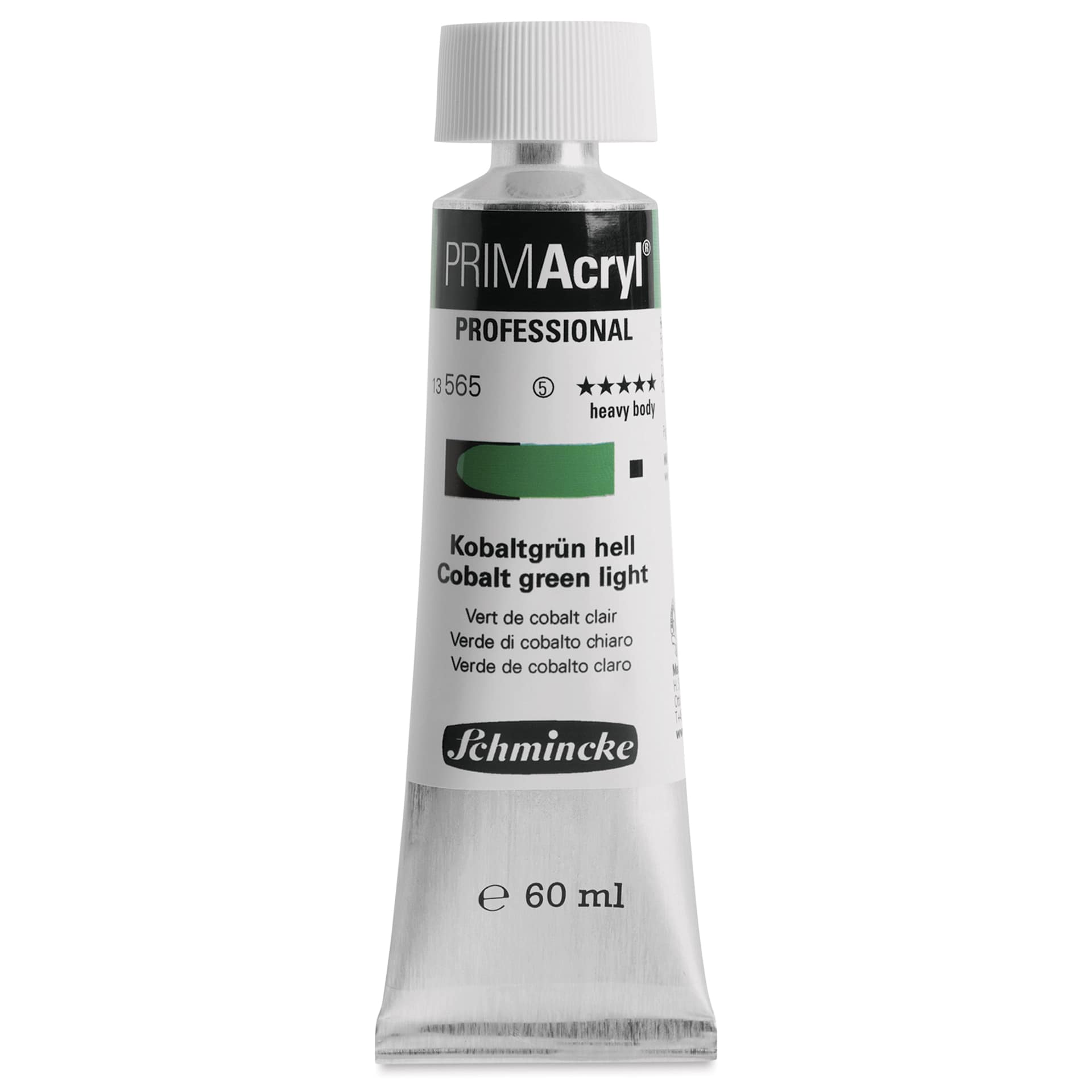 Schmincke Primacryl Professional Acrylic Paint - Cobalt Green Light, 60 ml Tube