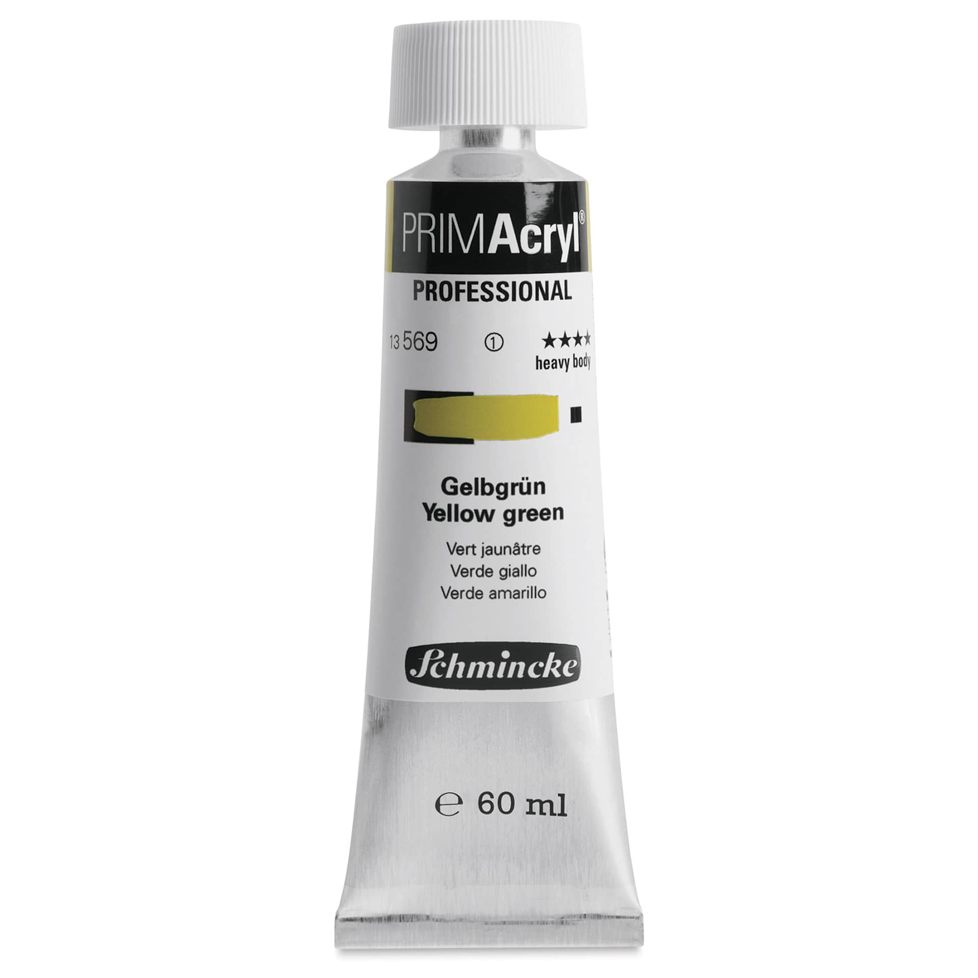 Schmincke Primacryl Professional Acrylic Paint - Yellow Green, 60 ml Tube