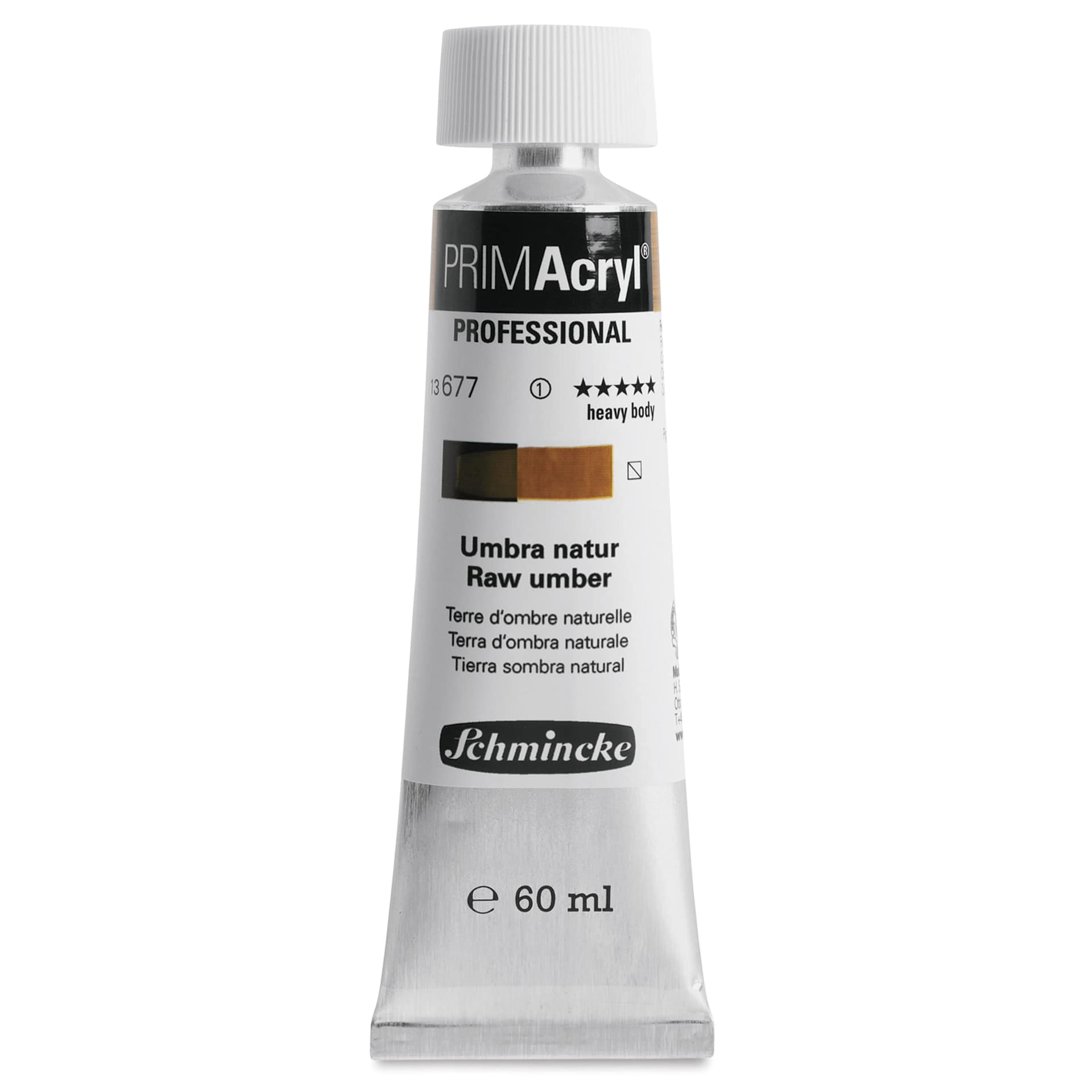 Schmincke Primacryl Professional Acrylic Paint - Raw Umber, 60 ml Tube
