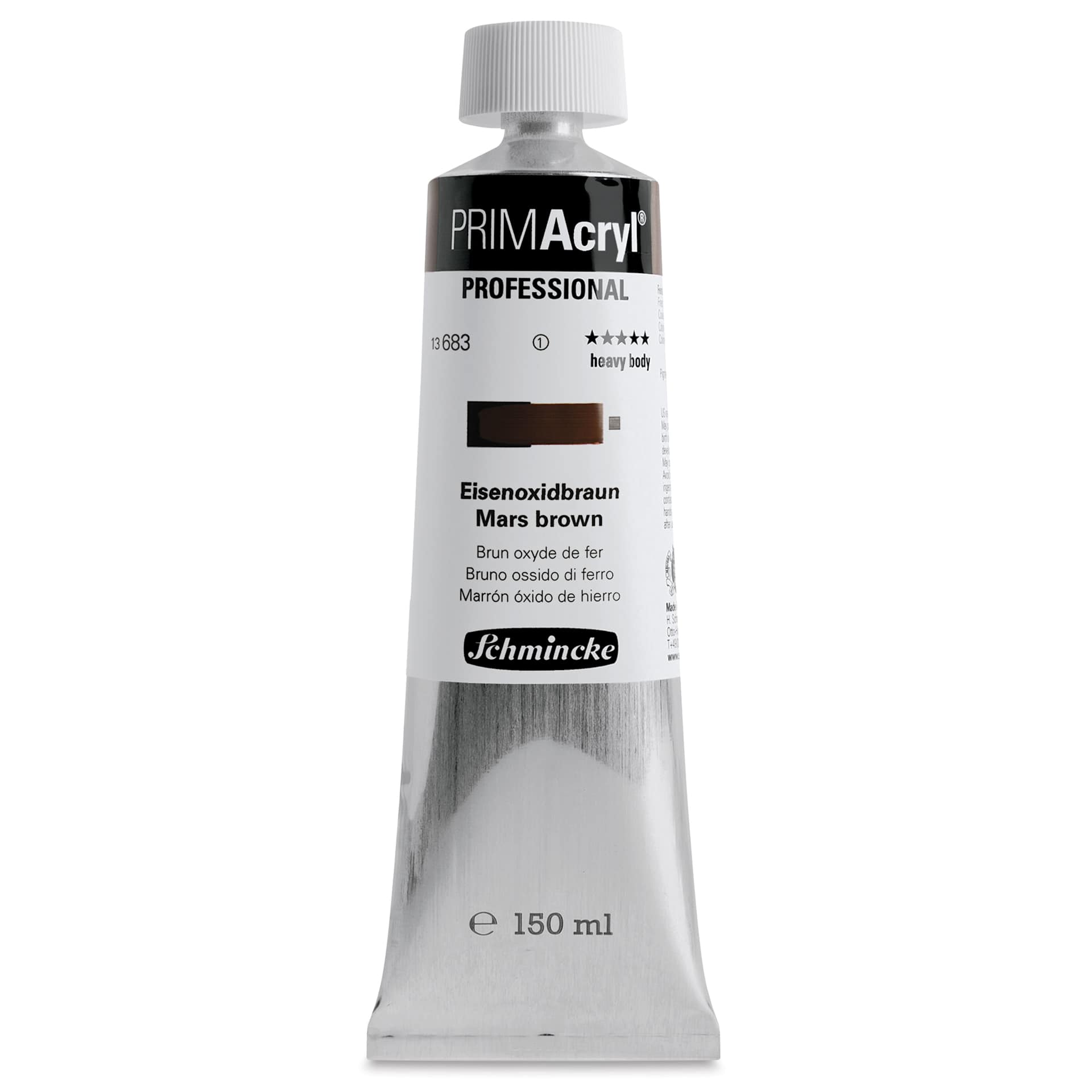 Schmincke Primacryl Professional Acrylic Paint - Mars Brown, 150 ml Tube
