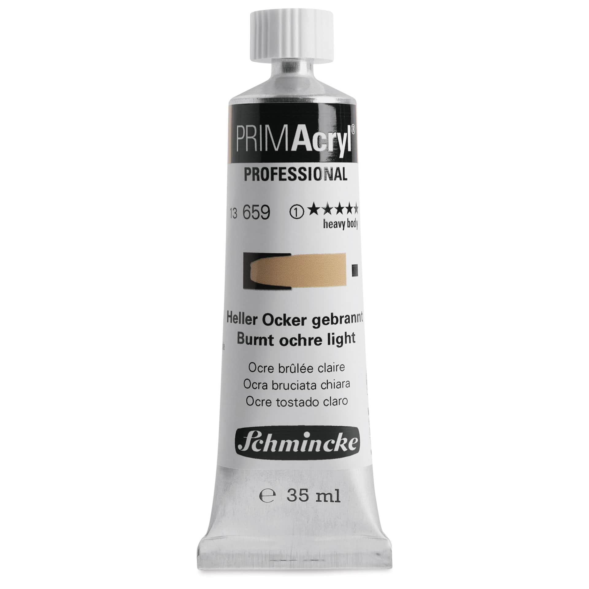 Schmincke Primacryl Professional Acrylic Paint - Burnt Ochre Light, 35 ml Tube